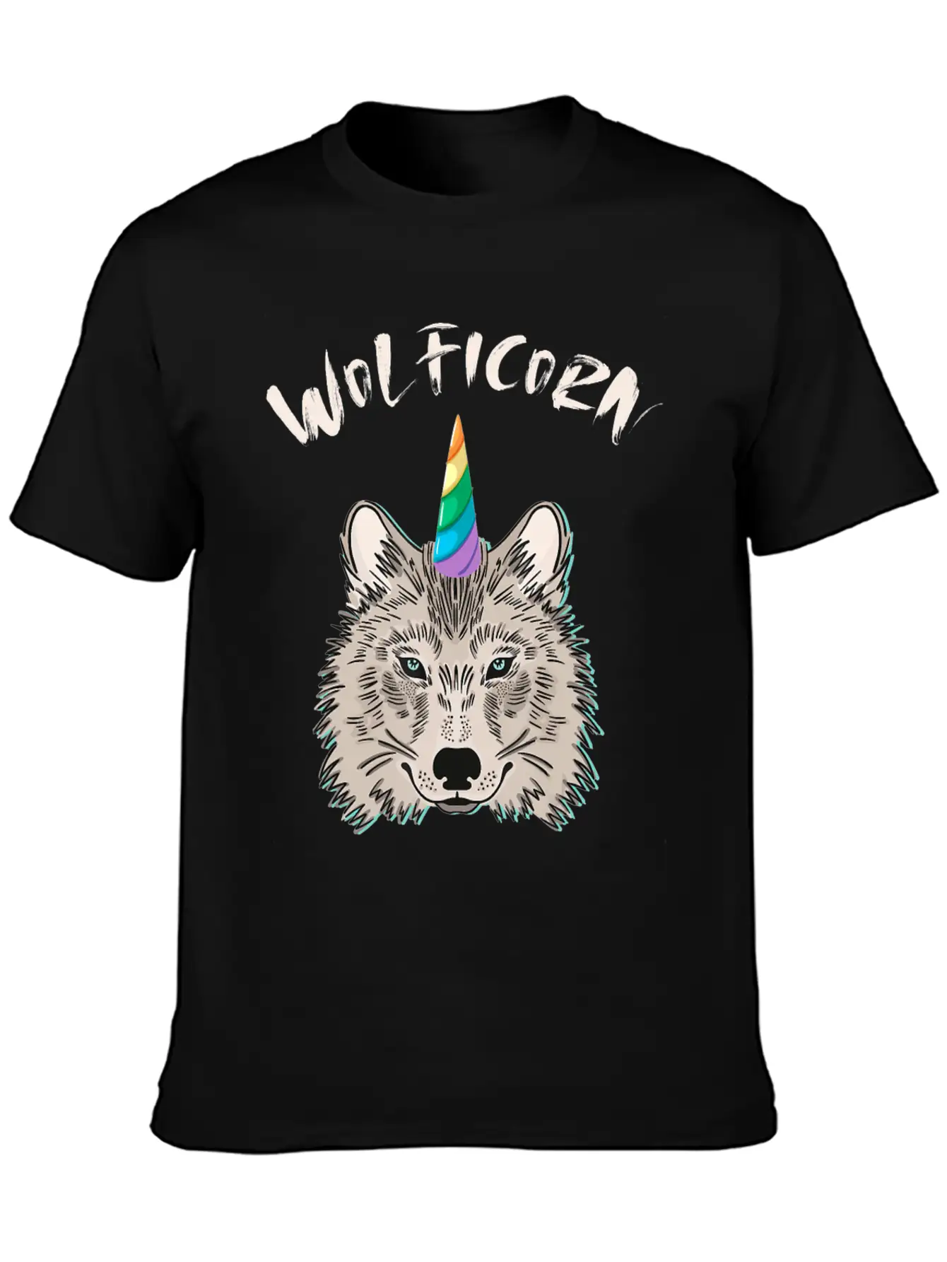 Funny Wolficorn Unicorn Wolf Halloween Party Easy Breathable Soft Cotton T-Shirt – Timeless Casual Look