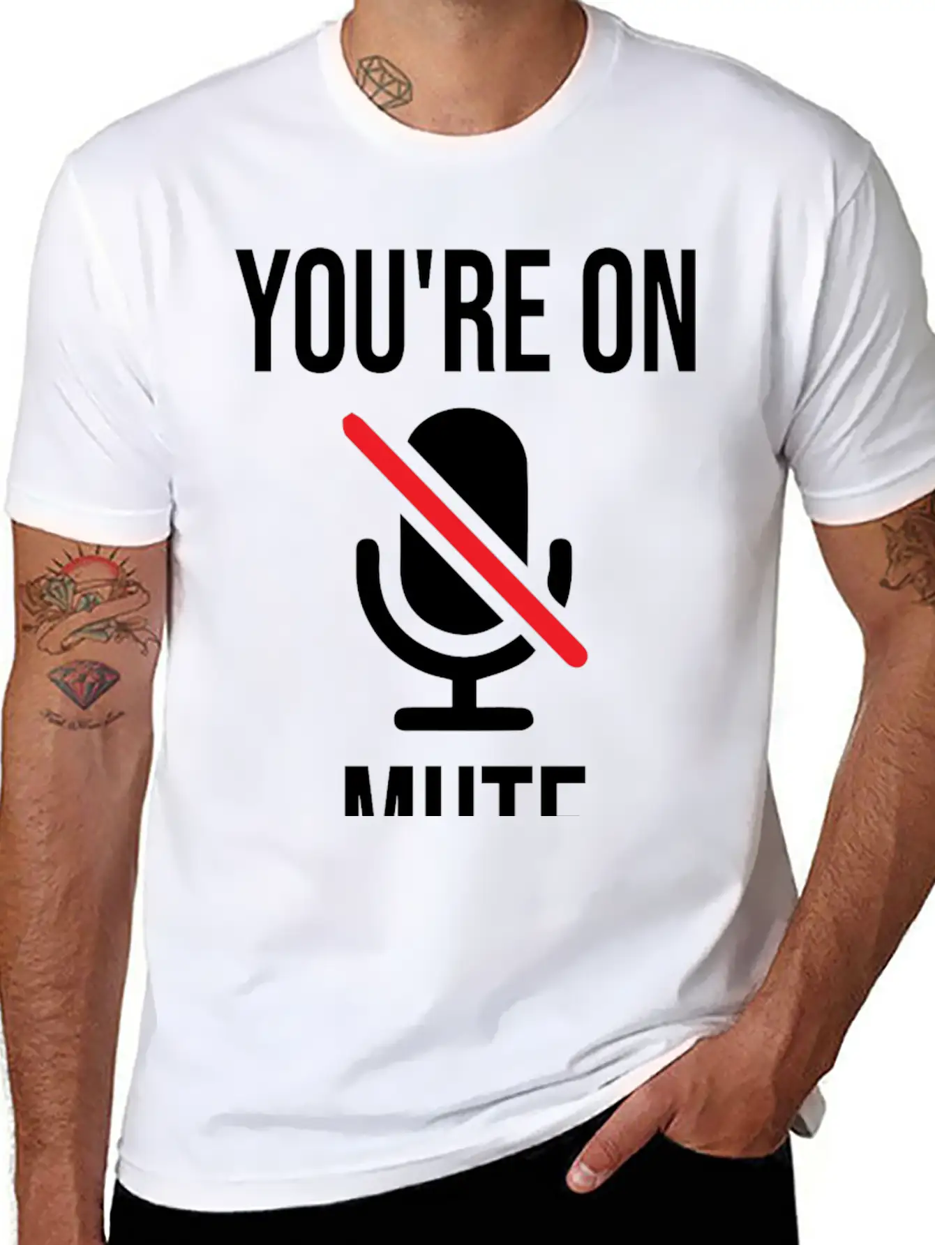 Funny Work From Home, You're On Mute Breathable Soft Cotton T-Shirt – Timeless Casual Look