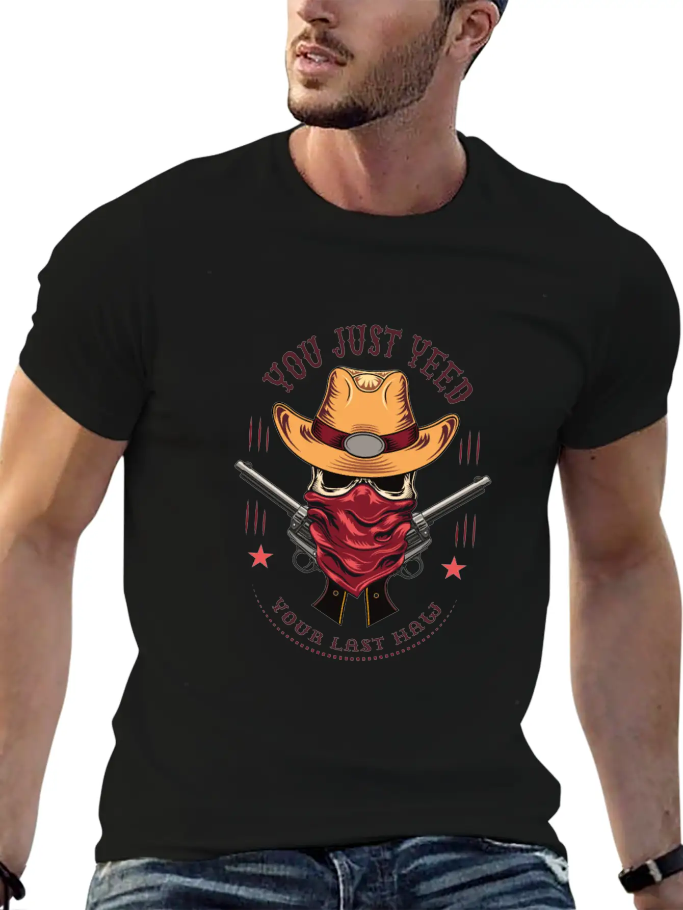 Funny You Just Yee'd Your Last Haw Cowboy Meme Breathable Graphic T-Shirt – Perfect For Casual Days