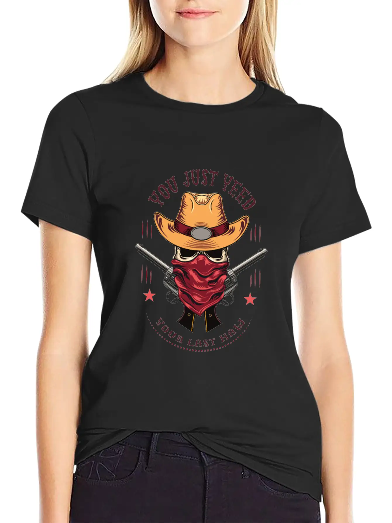 Funny You Just Yee'd Your Last Haw Cowboy Meme Breathable Graphic T-Shirt – Perfect For Casual Days
