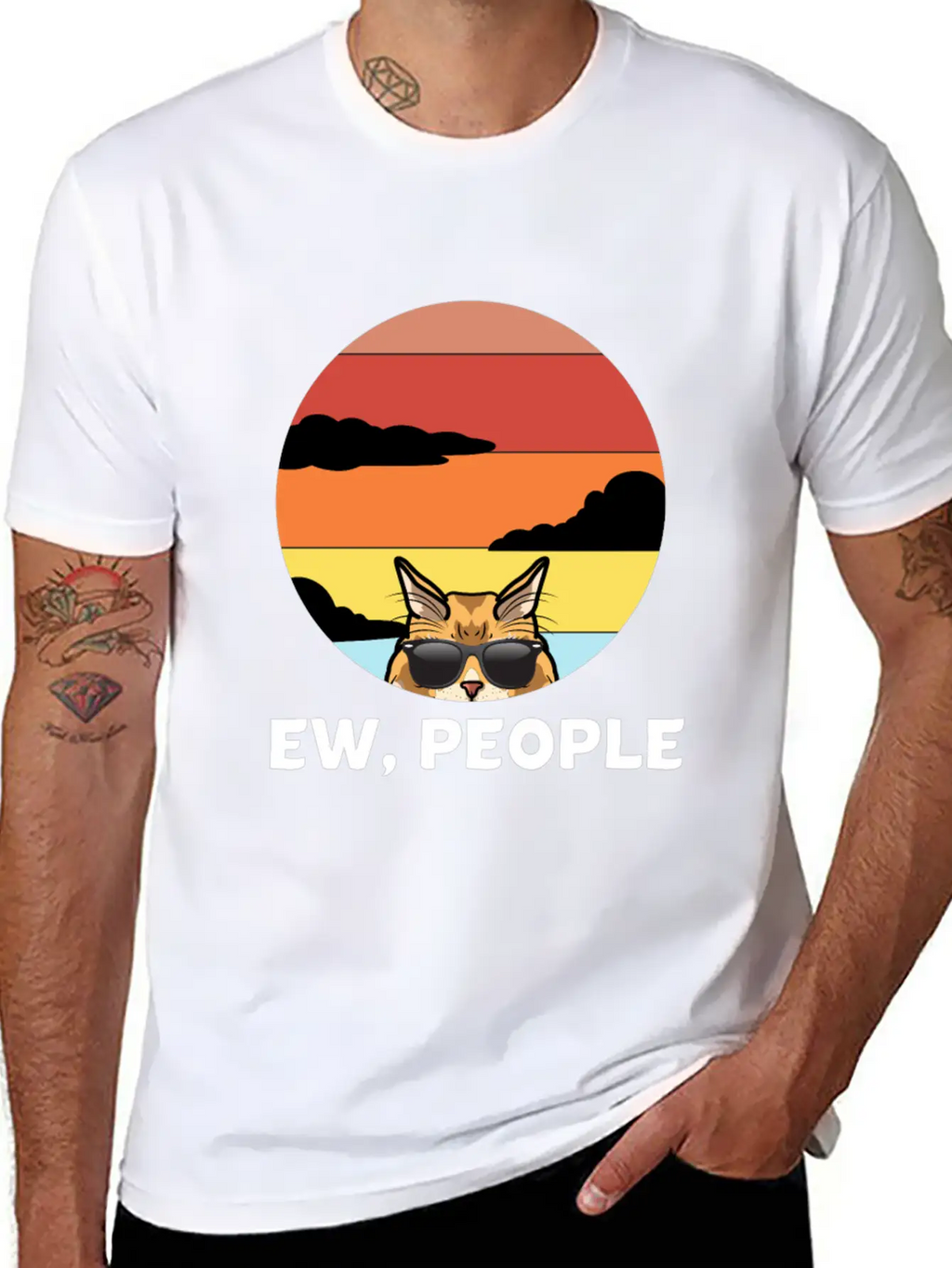 FunnyMeh Cat - Maine Gift For Cat Lovers Breathable Soft Cotton T-Shirt – Timeless Casual Look