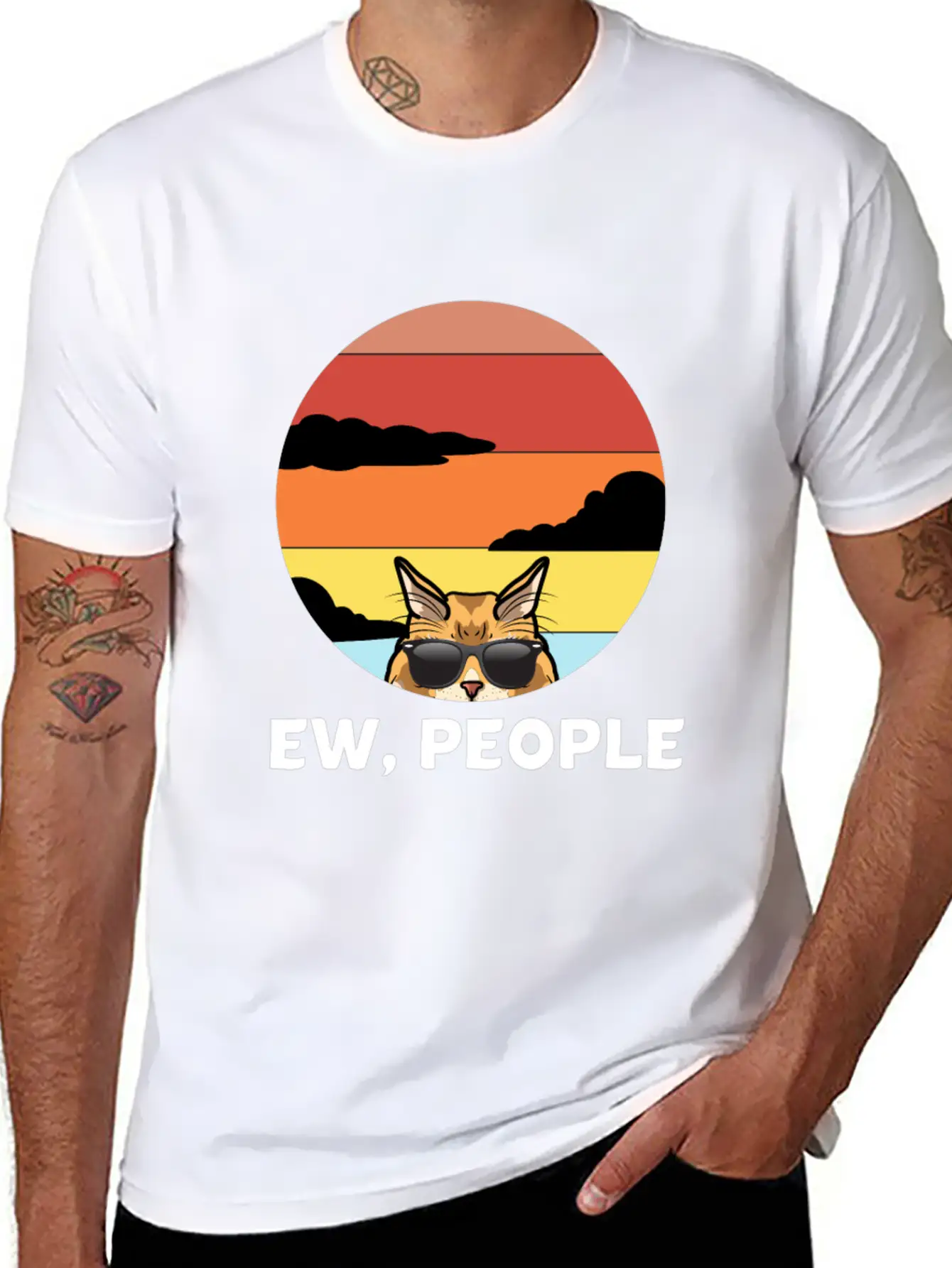 FunnyMeh Cat - Maine Gift For Cat Lovers Breathable Soft Cotton T-Shirt – Timeless Casual Look