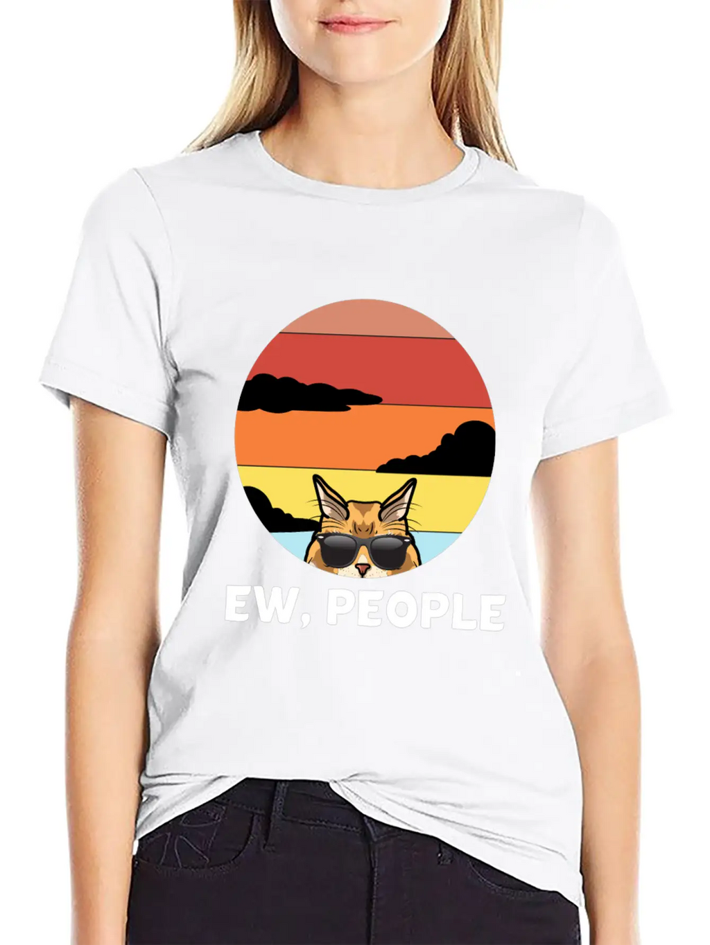 FunnyMeh Cat - Maine Gift For Cat Lovers Breathable Soft Cotton T-Shirt – Timeless Casual Look