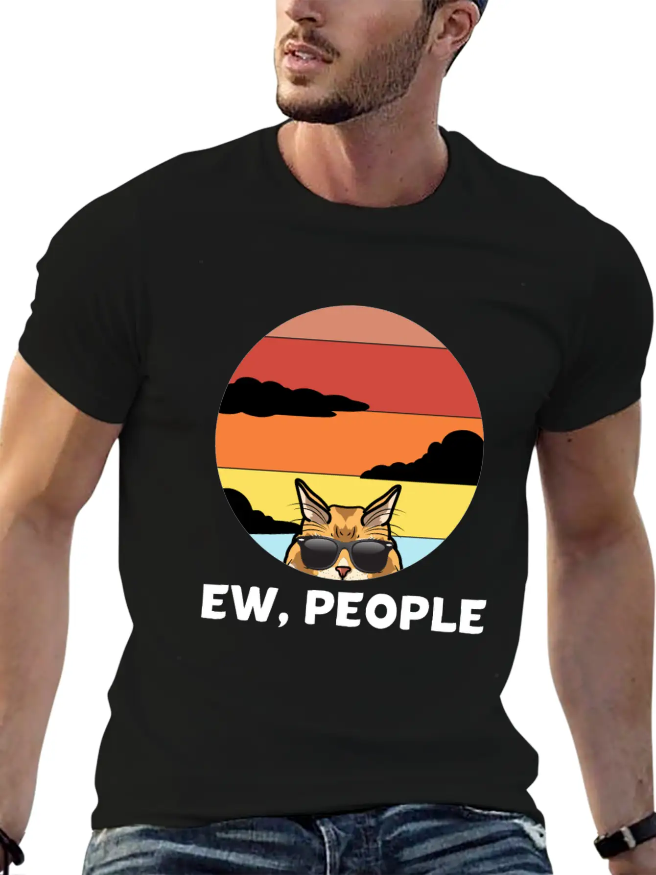 FunnyMeh Cat - Maine Gift For Cat Lovers Breathable Soft Cotton T-Shirt – Timeless Casual Look