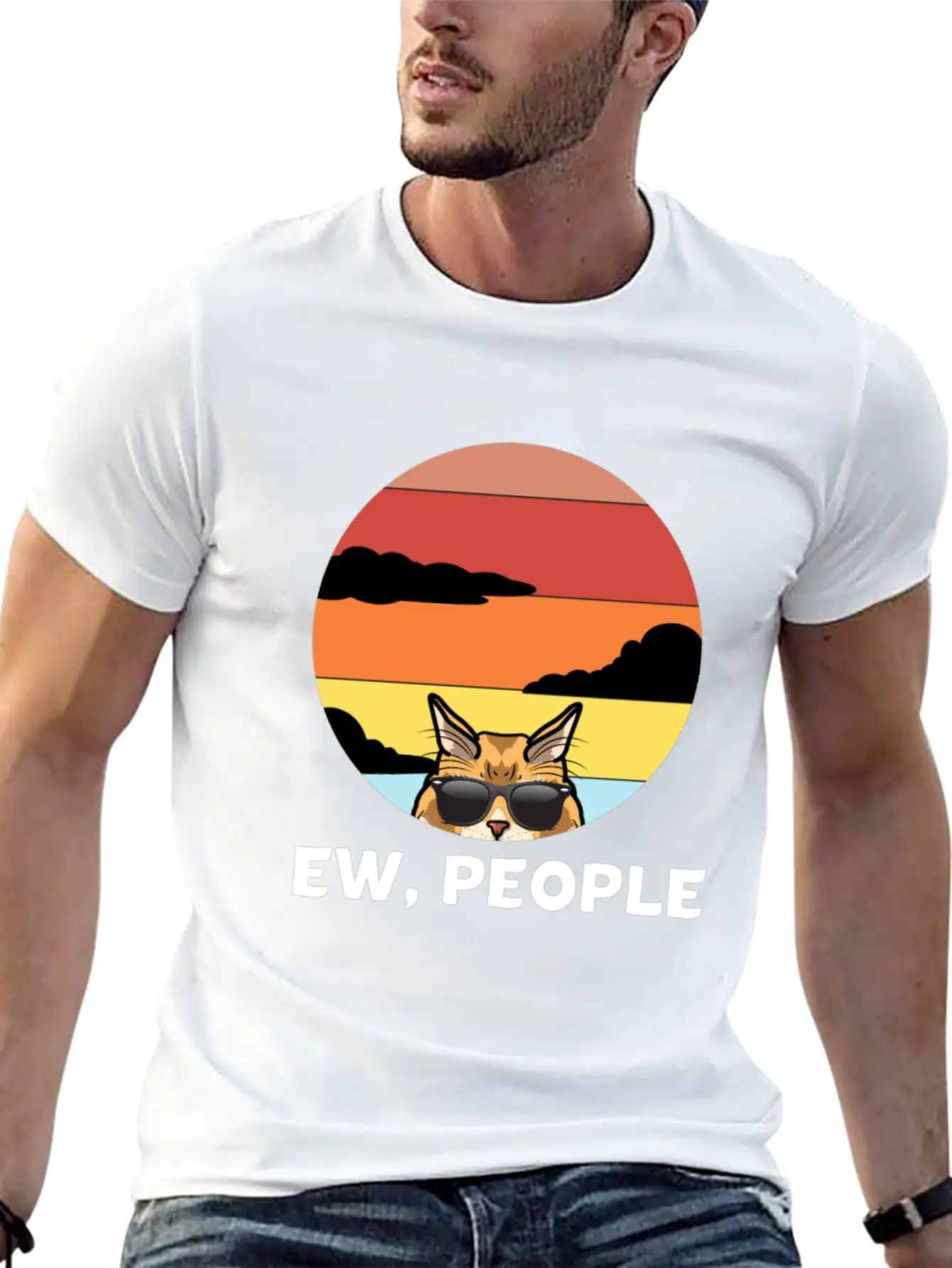 FunnyMeh Cat - Maine Gift For Cat Lovers Breathable Soft Cotton T-Shirt – Timeless Casual Look