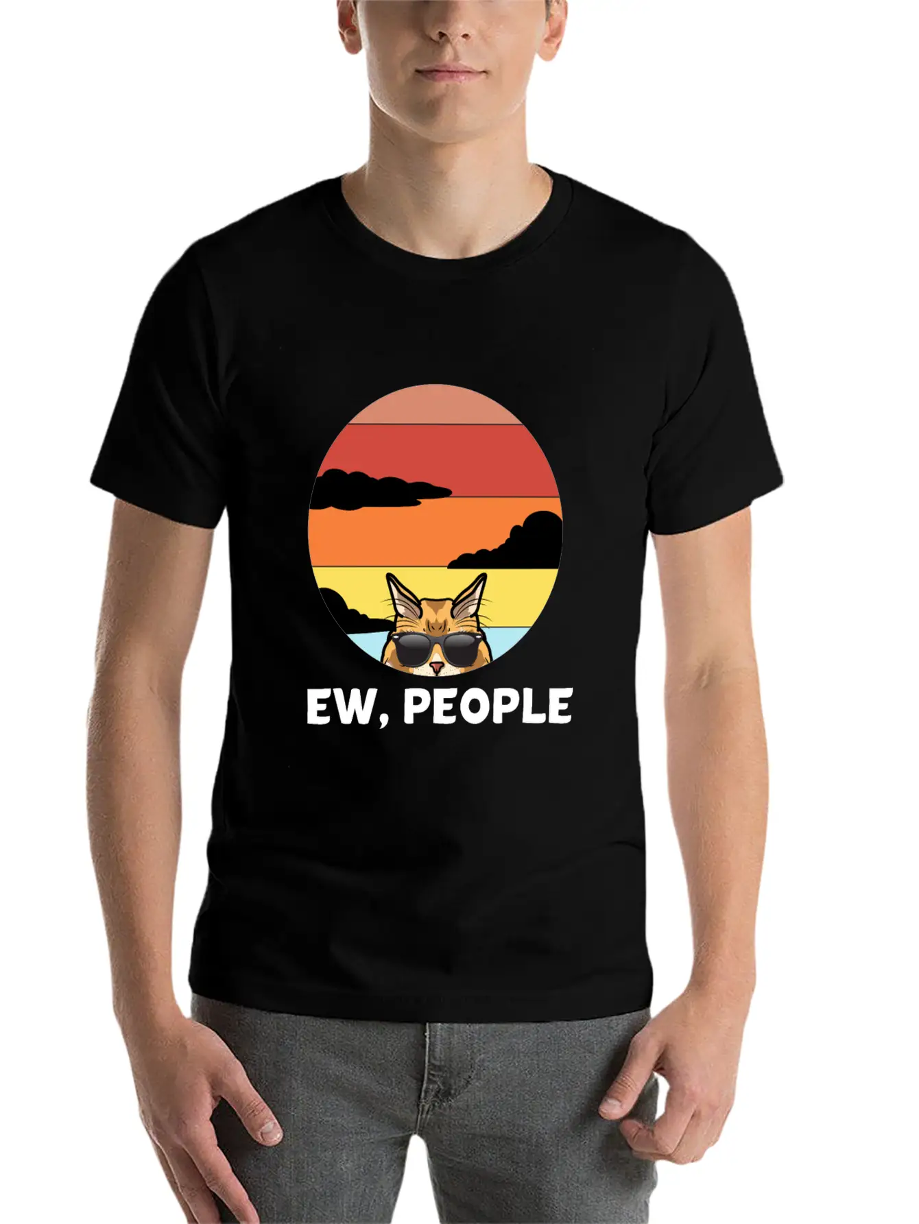 FunnyMeh Cat - Maine Gift For Cat Lovers Breathable Soft Cotton T-Shirt – Timeless Casual Look