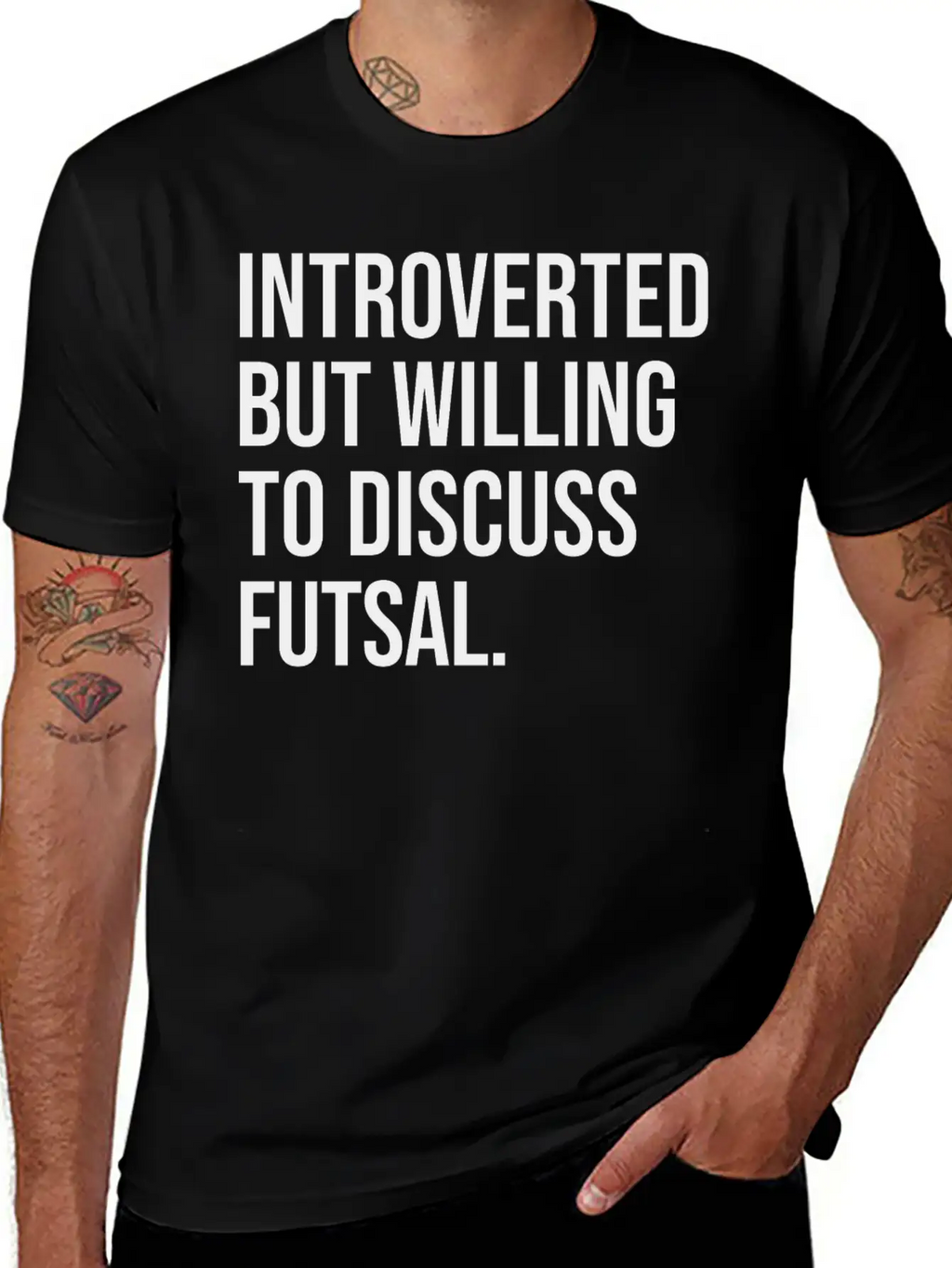 Futsal Funny Introverted Sport Saying Unisex Casual T-Shirt – Clean Design For Daily Comfort