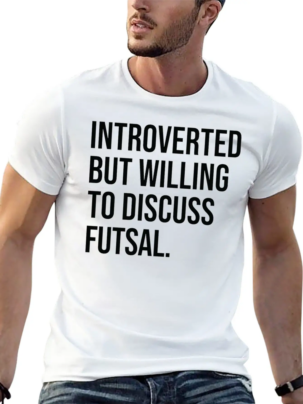 Futsal Funny Introverted Sport Saying Unisex Casual T-Shirt – Clean Design For Daily Comfort