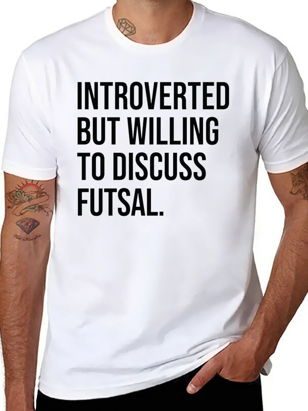 Futsal Funny Introverted Sport Saying Unisex Casual T-Shirt – Clean Design For Daily Comfort