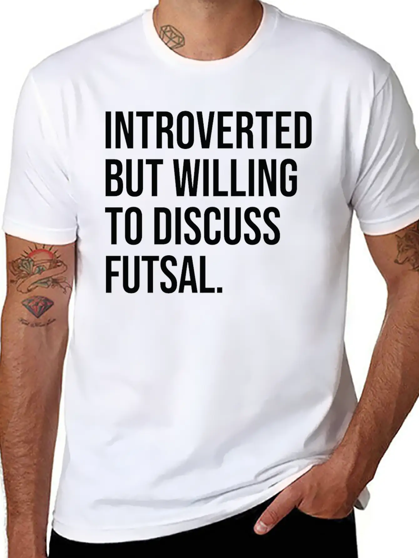 Futsal Funny Introverted Sport Saying Unisex Casual T-Shirt – Clean Design For Daily Comfort