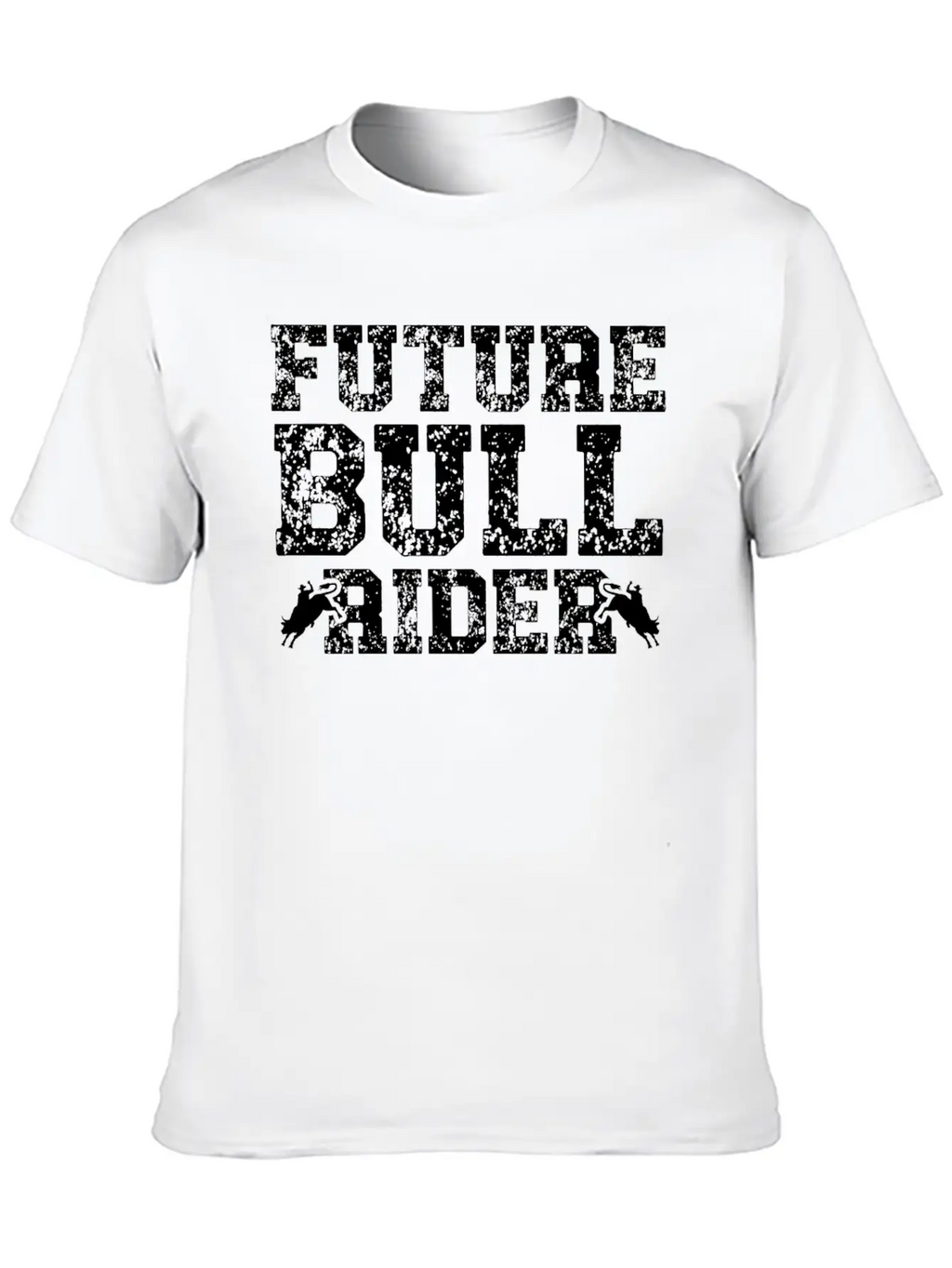 Future Bull Rider Bull Riding Western Rodeo Cowboy Unisex Short Sleeve Soft Cotton T-Shirt – Casual Everyday Wear