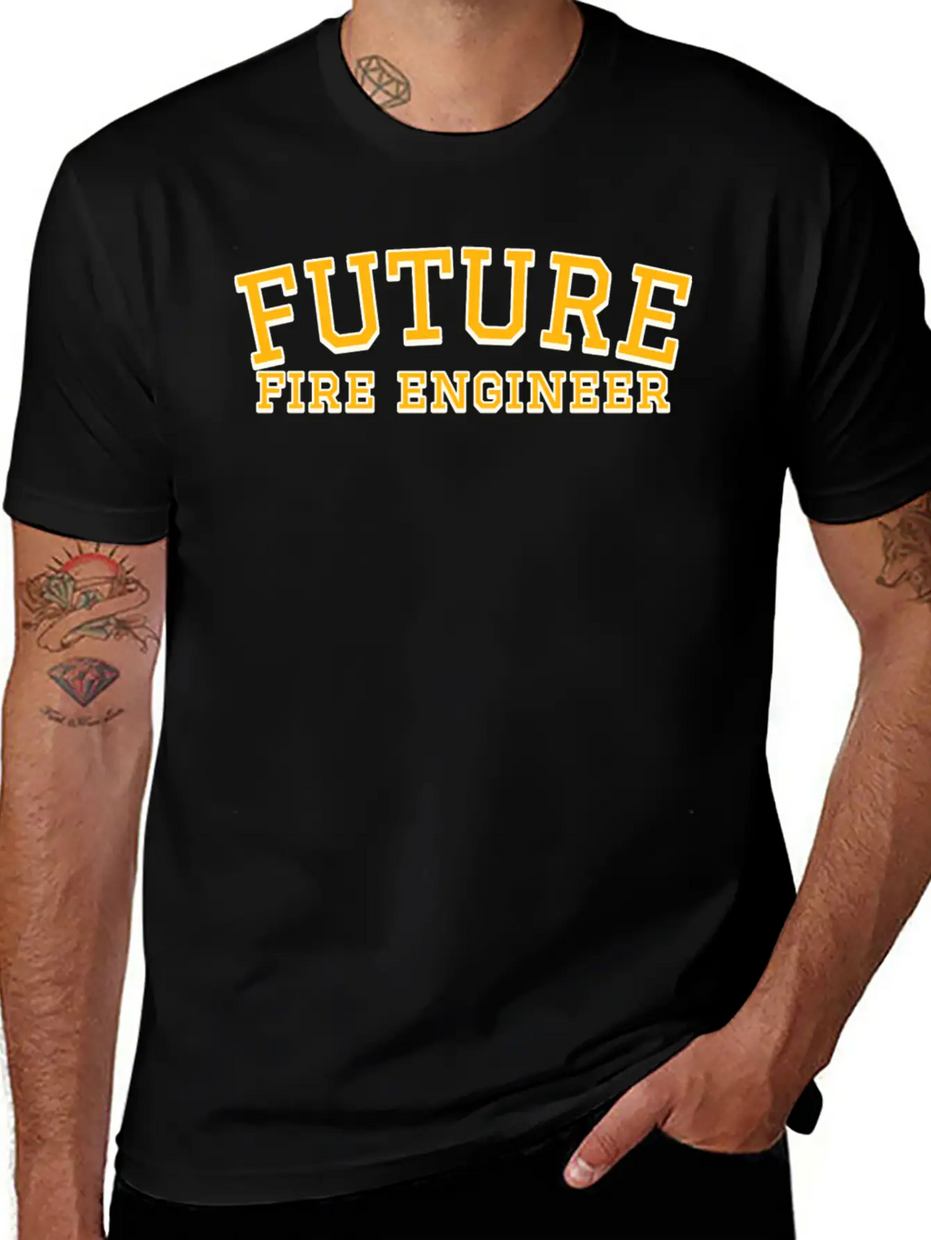 Future Fire Engineer Unisex Short Sleeve Soft Cotton T-Shirt – Casual Everyday Wear