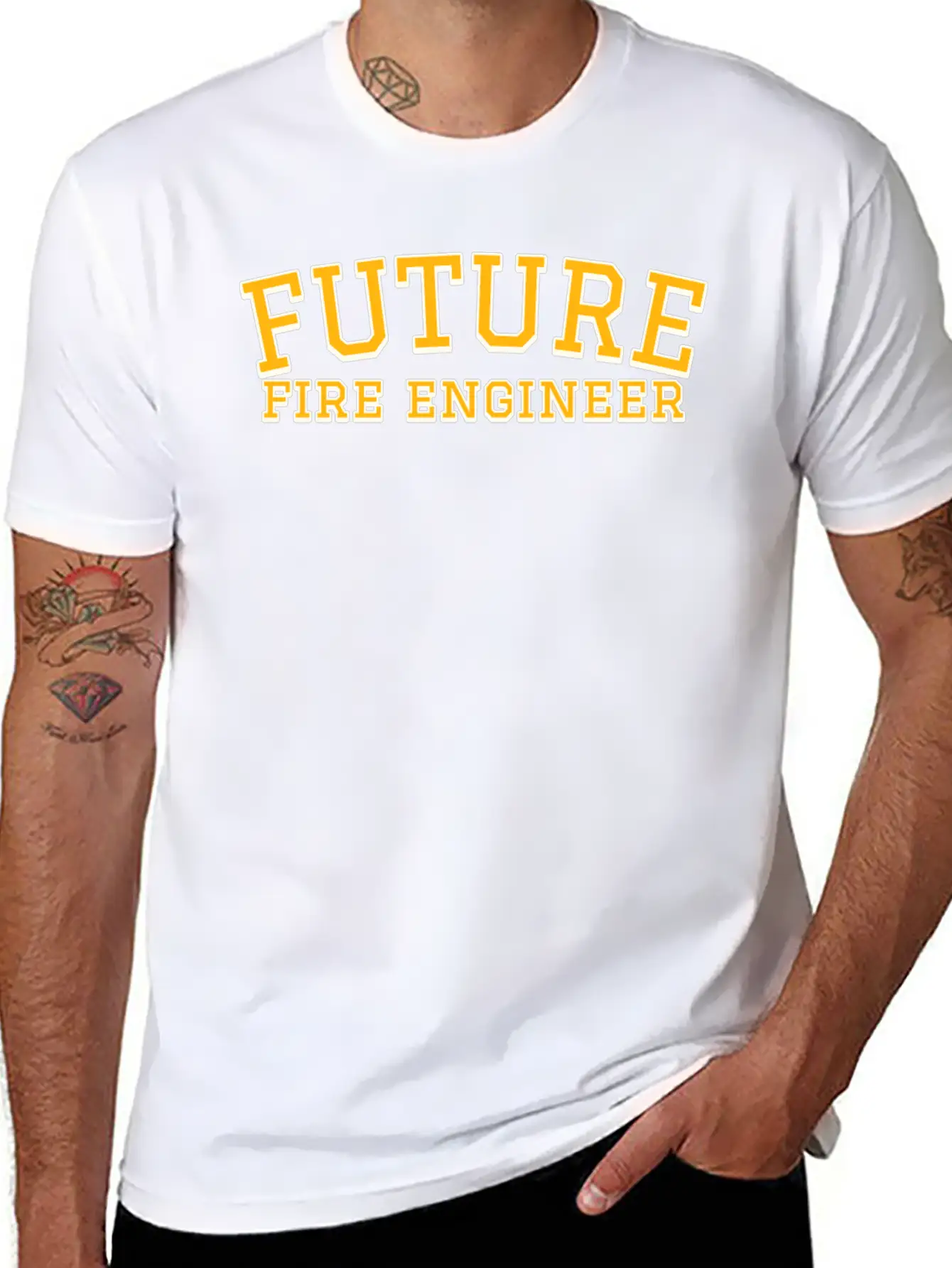Future Fire Engineer Unisex Short Sleeve Soft Cotton T-Shirt – Casual Everyday Wear