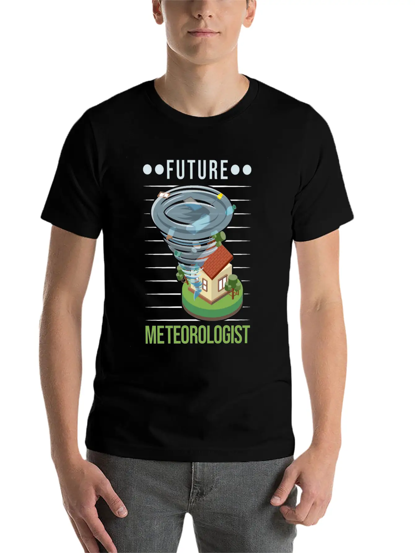 Future Meteorologist Tornado Weatherman Unisex Casual T-Shirt – Clean Design For Daily Comfort