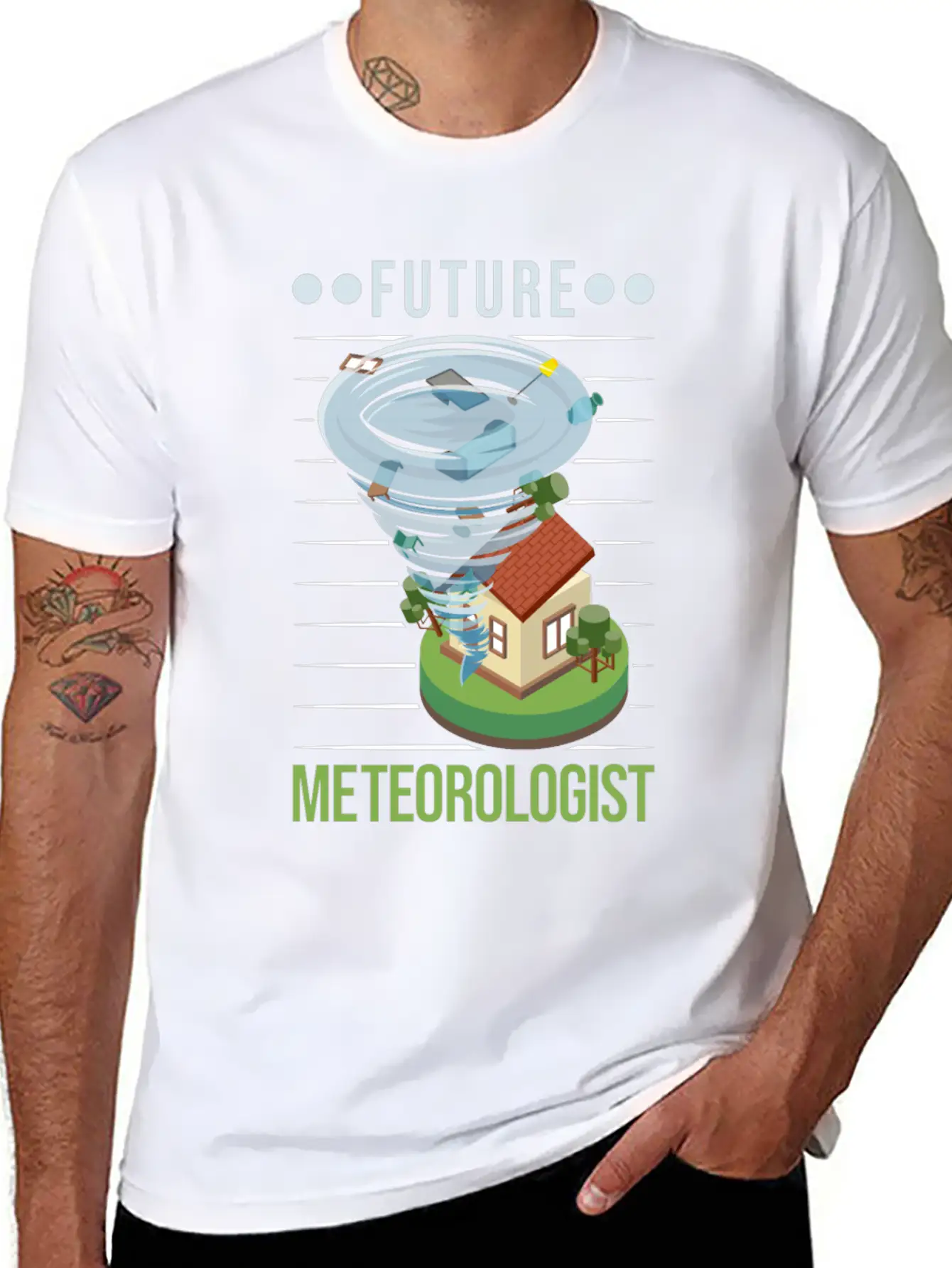 Future Meteorologist Tornado Weatherman Unisex Casual T-Shirt – Clean Design For Daily Comfort