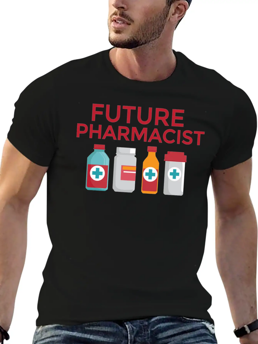 Future Pharmacist Pharmacy Student Hoodie Pharmd F Unisex Short Sleeve Soft Cotton T-Shirt – Casual Everyday Wear