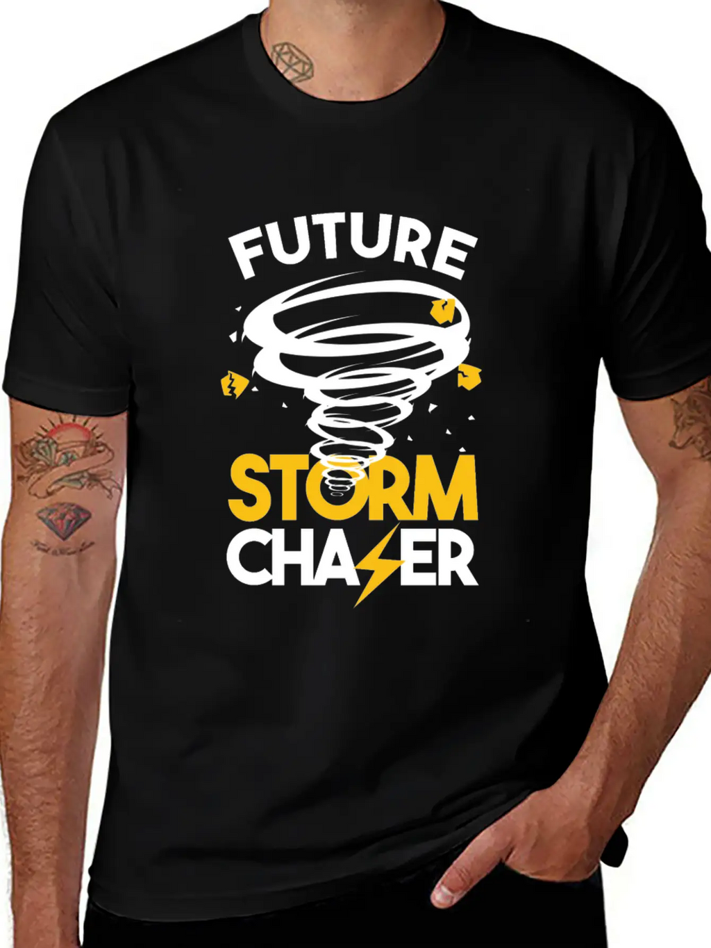 Future Storm Chaser-Tornado Unisex Short Sleeve Soft Cotton T-Shirt – Casual Everyday Wear