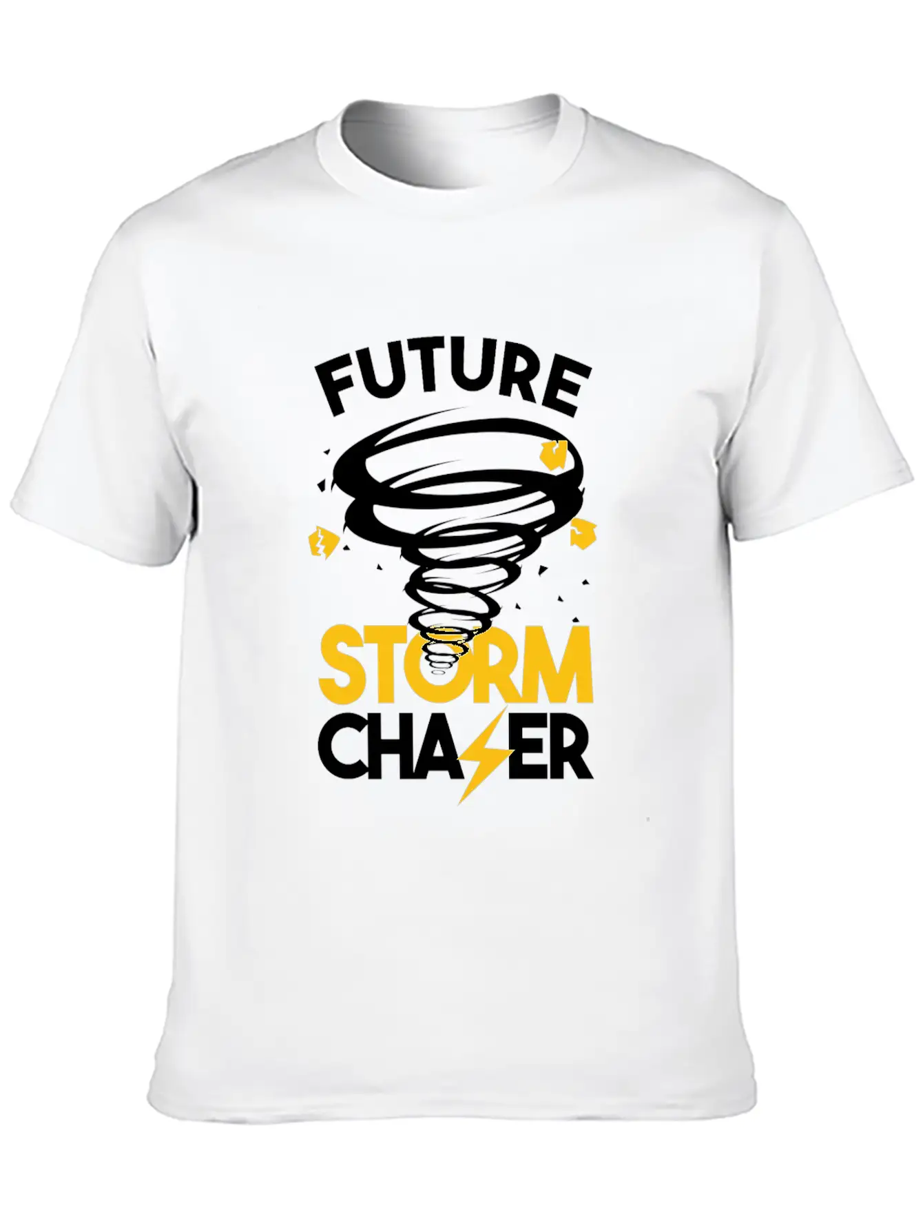 Future Storm Chaser-Tornado Unisex Short Sleeve Soft Cotton T-Shirt – Casual Everyday Wear