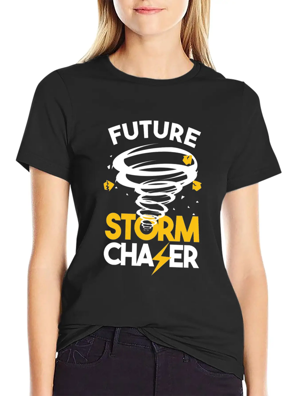 Future Storm Chaser-Tornado Unisex Short Sleeve Soft Cotton T-Shirt – Casual Everyday Wear