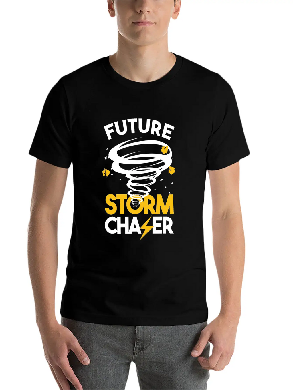 Future Storm Chaser-Tornado Unisex Short Sleeve Soft Cotton T-Shirt – Casual Everyday Wear