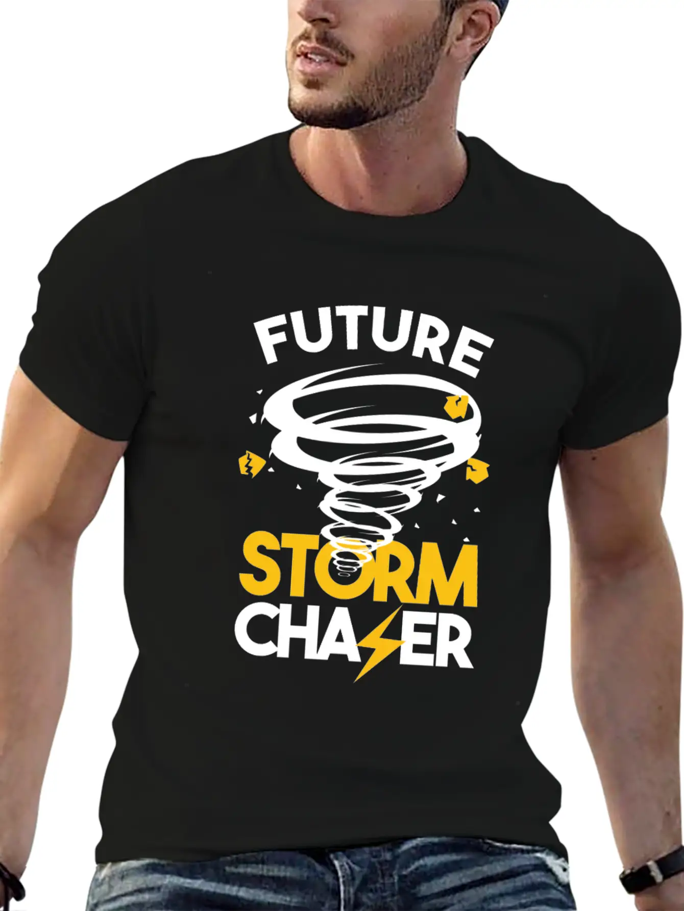 Future Storm Chaser-Tornado Unisex Short Sleeve Soft Cotton T-Shirt – Casual Everyday Wear