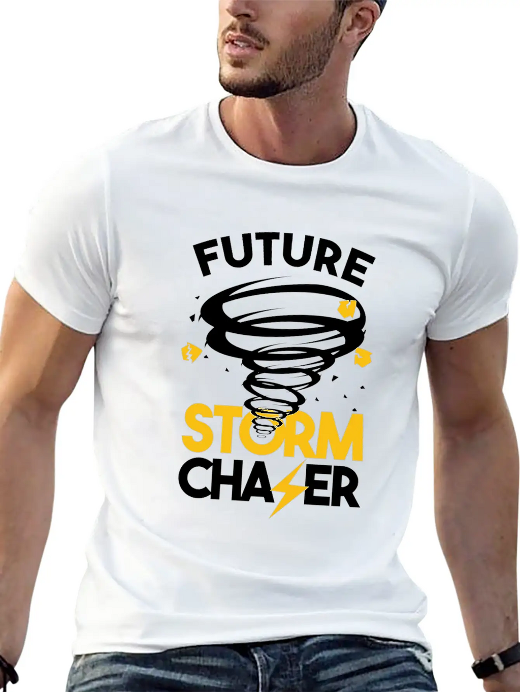 Future Storm Chaser-Tornado Unisex Short Sleeve Soft Cotton T-Shirt – Casual Everyday Wear