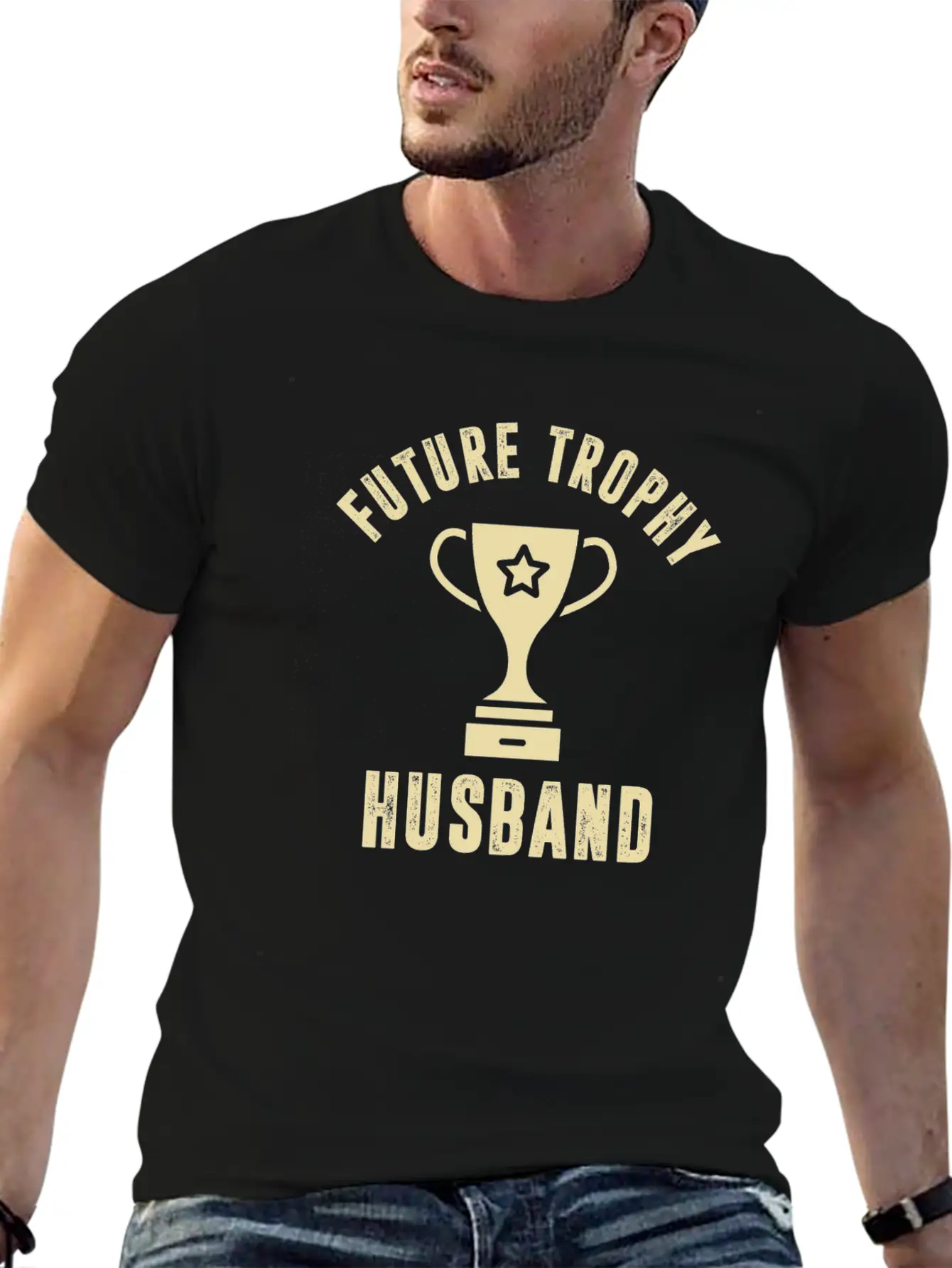 Future Trophy Husband Vintage Unisex Casual T-Shirt – Clean Design For Daily Comfort