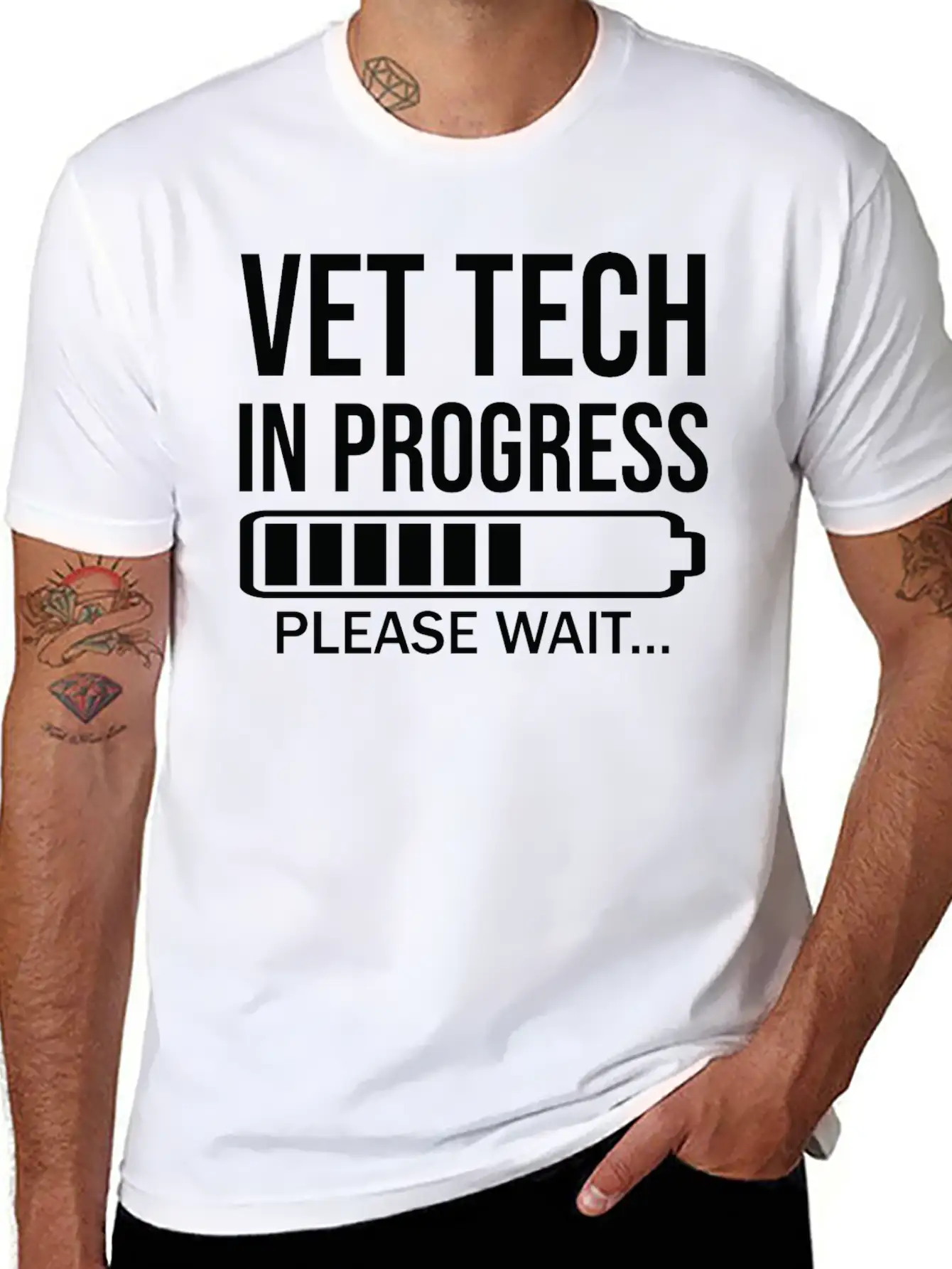 Future Vet Tech In Progress Veterinary Student Essential Cotton Tee For Daily Outfits – Unisex Style