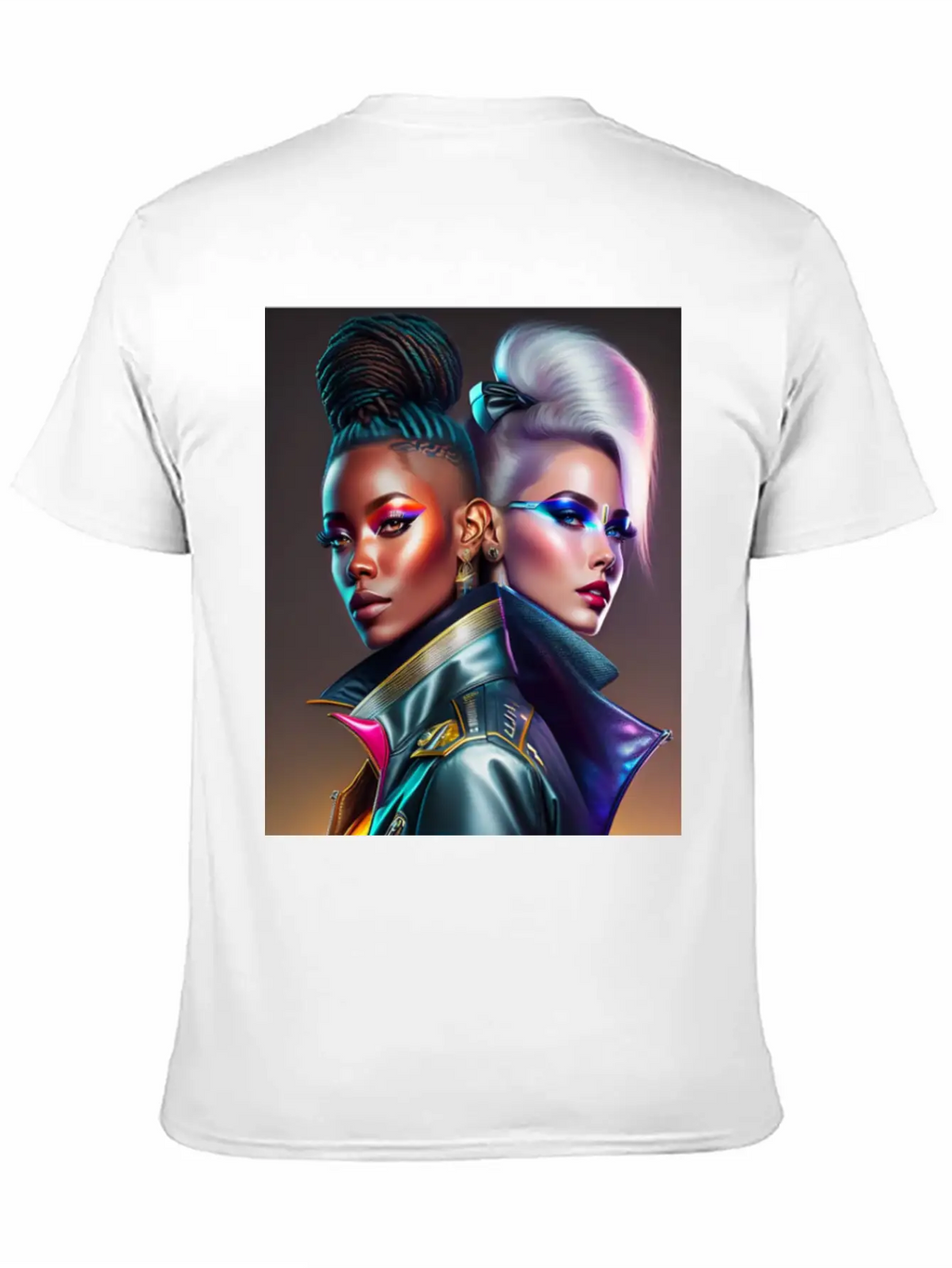 Futuristic Couple Cyberpunk Style 2 Casual Graphic T-Shirt – Simple And Comfortable Daily Wear