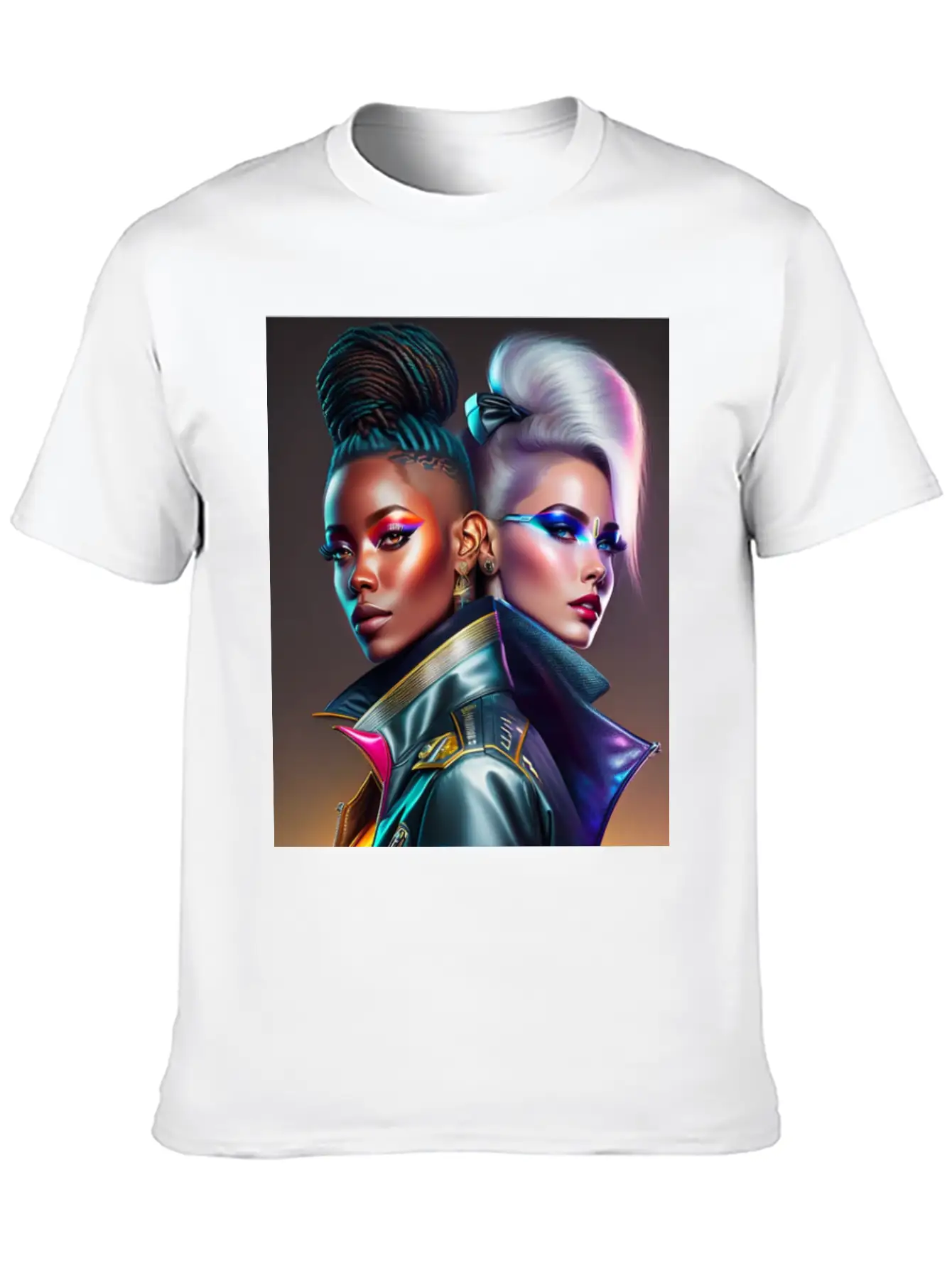 Futuristic Couple Cyberpunk Style 2 Casual Graphic T-Shirt – Simple And Comfortable Daily Wear