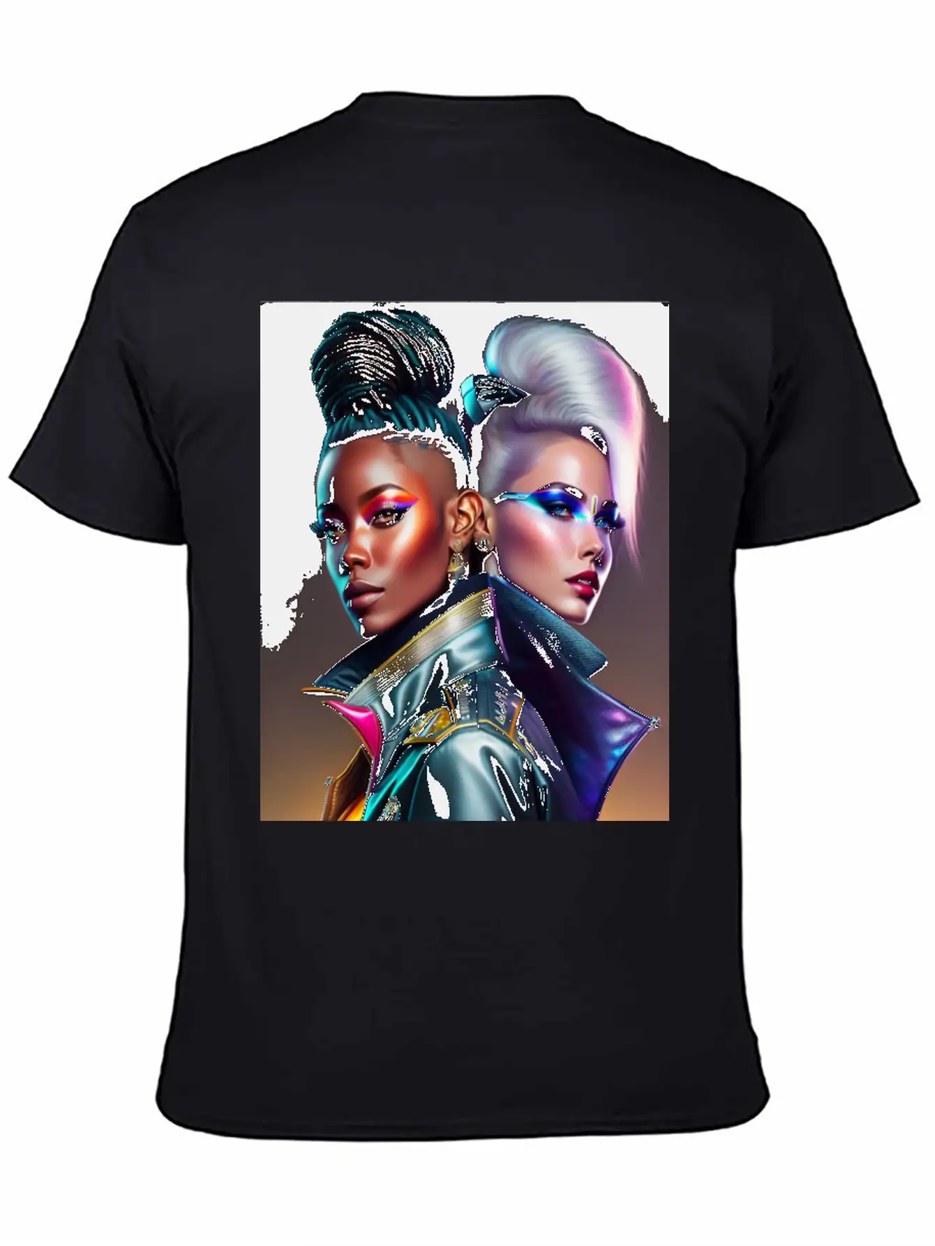 Futuristic Couple Cyberpunk Style 2 Casual Graphic T-Shirt – Simple And Comfortable Daily Wear