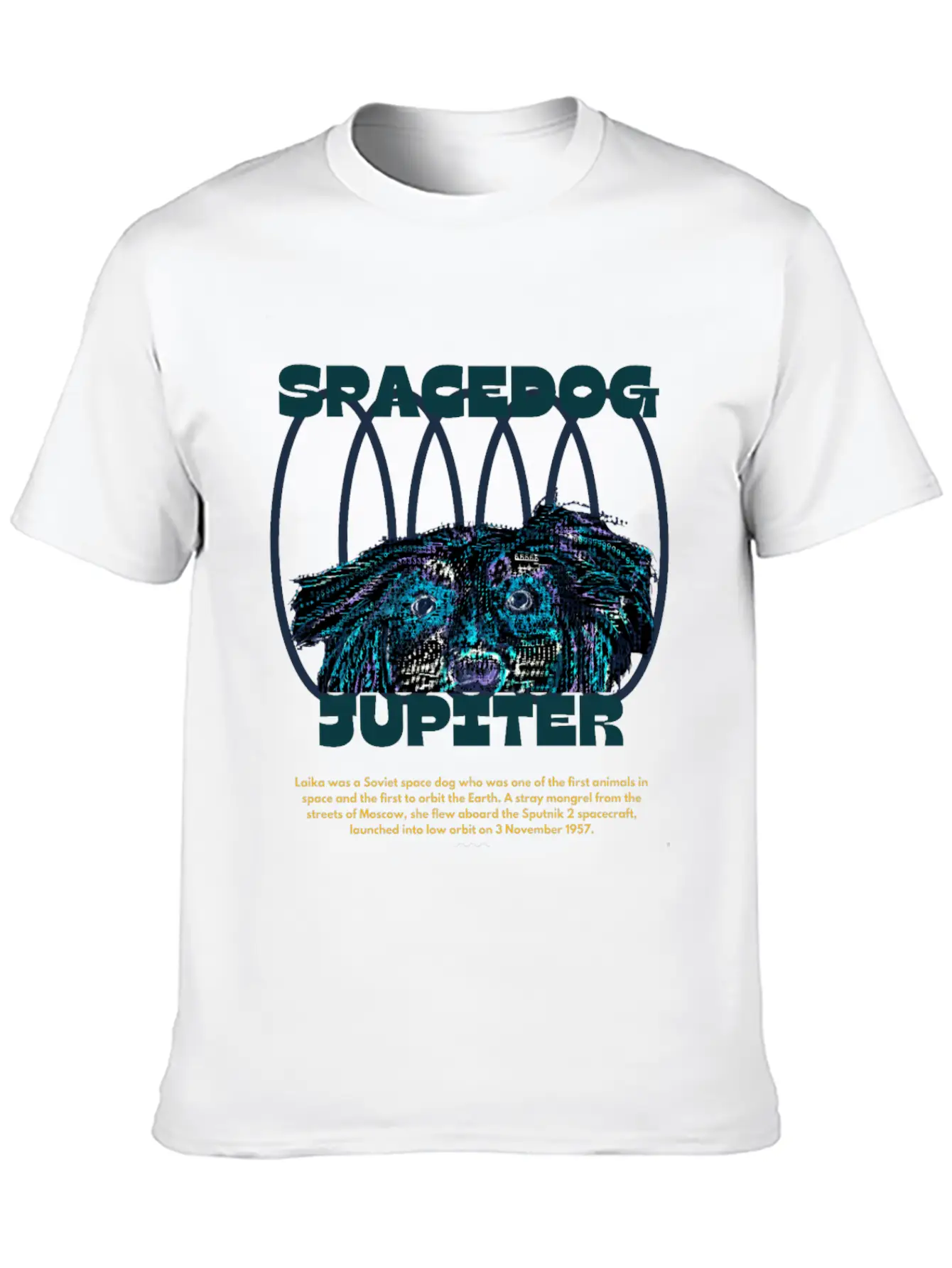 Futuristic Dog Art (Type Writer) Unisex Casual T-Shirt – Clean Design For Daily Comfort