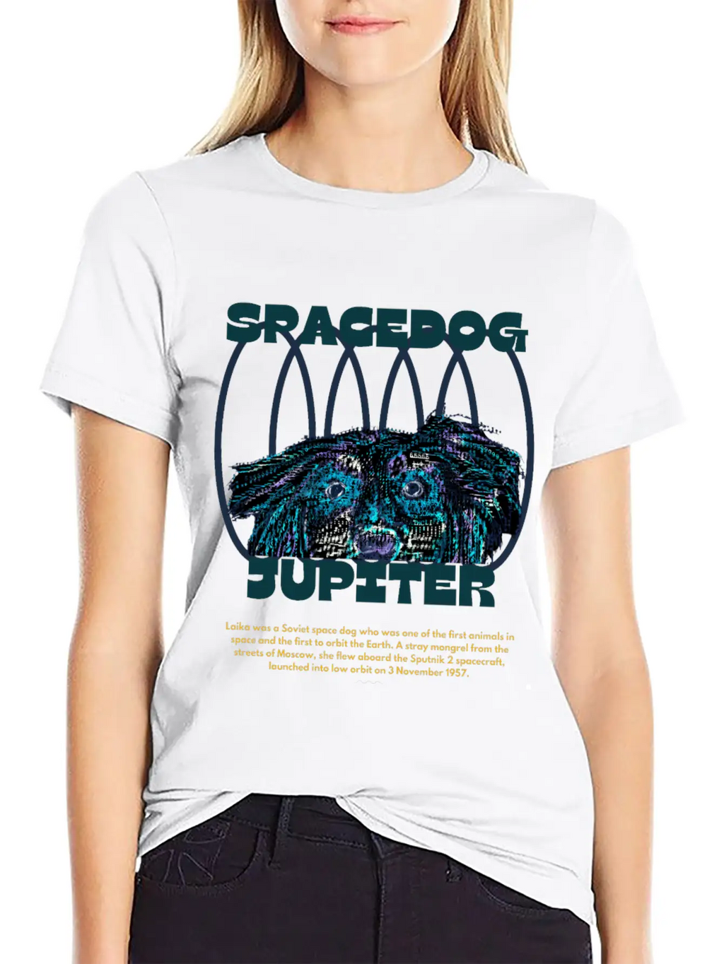 Futuristic Dog Art (Type Writer) Unisex Casual T-Shirt – Clean Design For Daily Comfort
