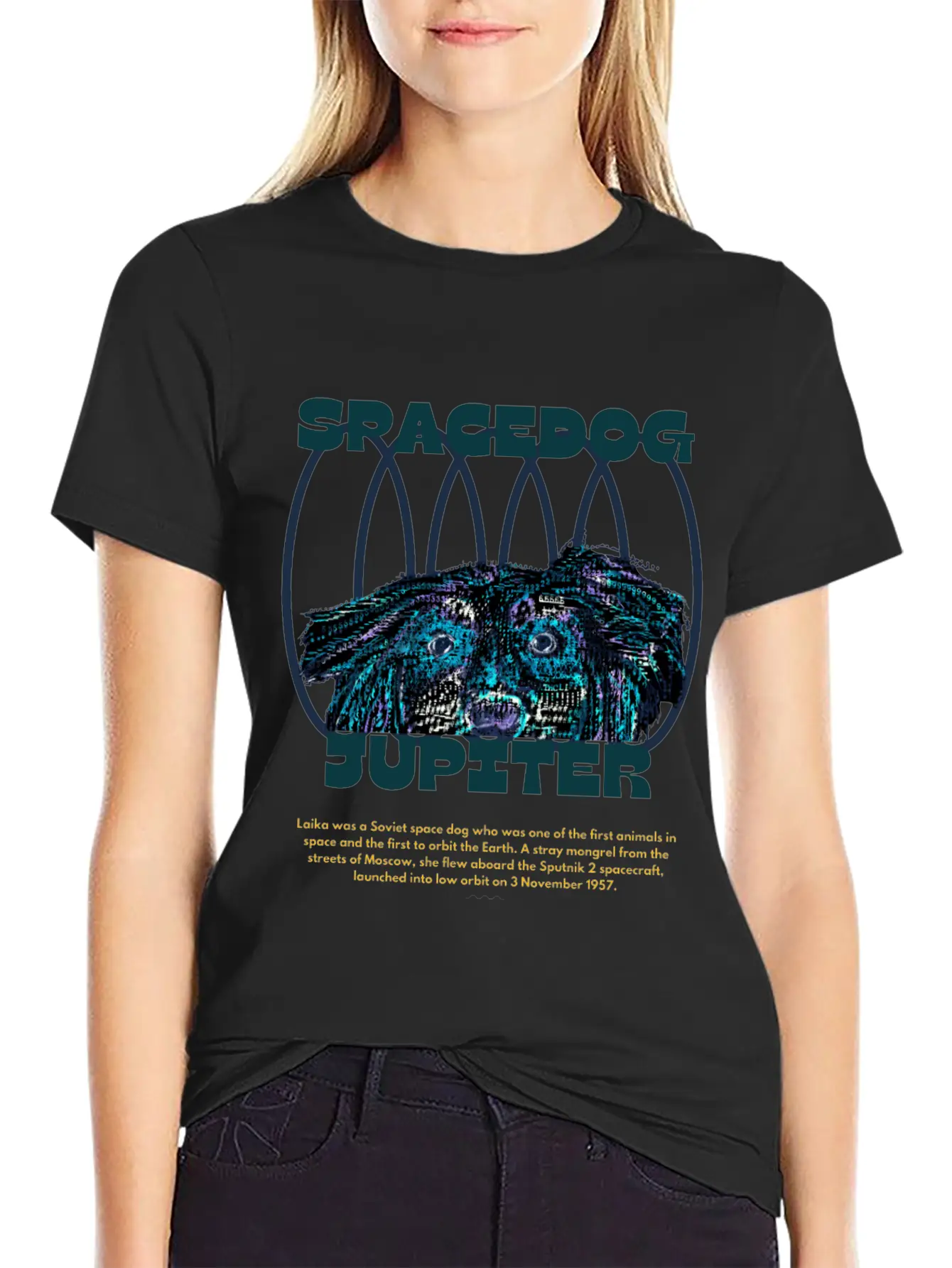 Futuristic Dog Art (Type Writer) Unisex Casual T-Shirt – Clean Design For Daily Comfort