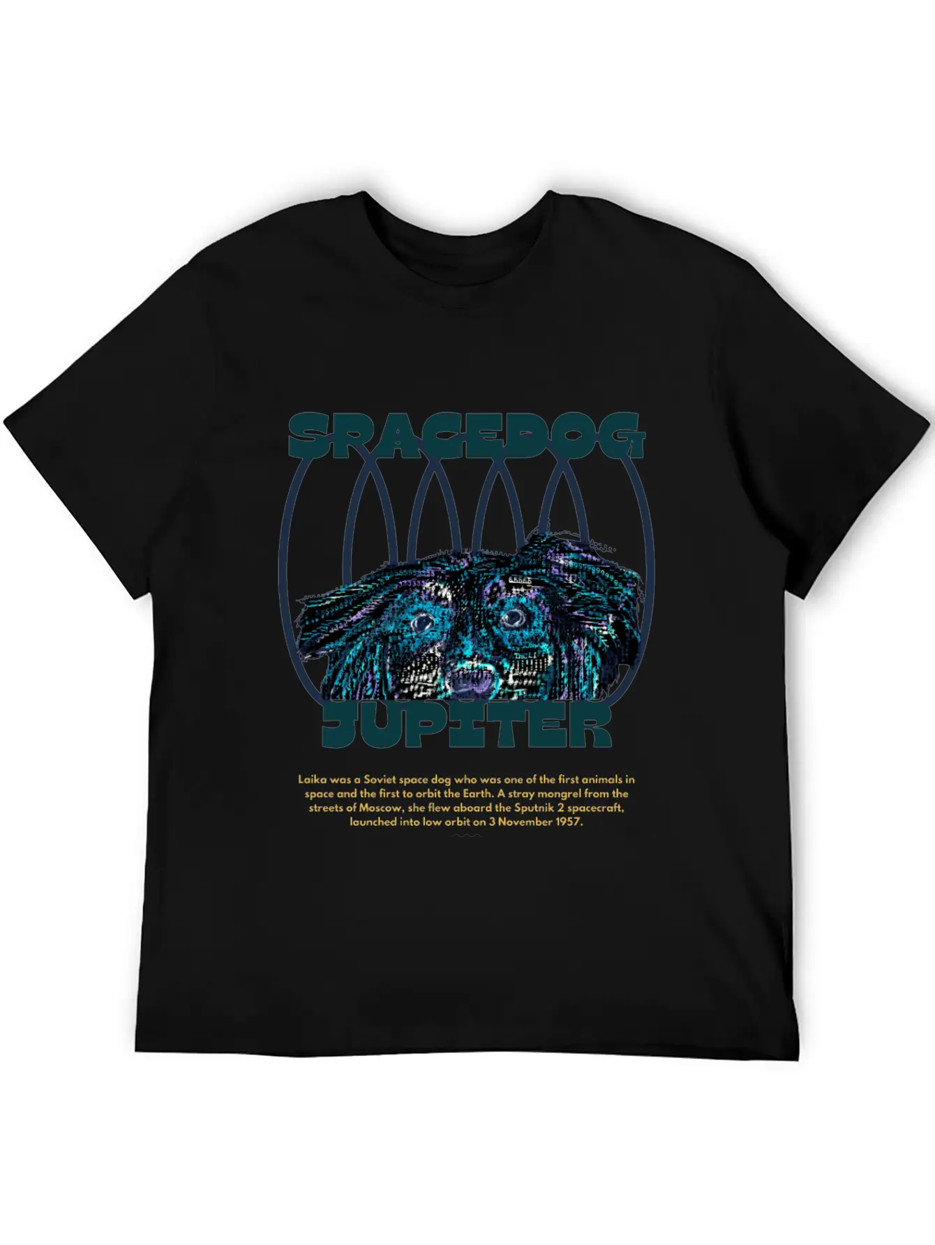Futuristic Dog Art (Type Writer) Unisex Casual T-Shirt – Clean Design For Daily Comfort