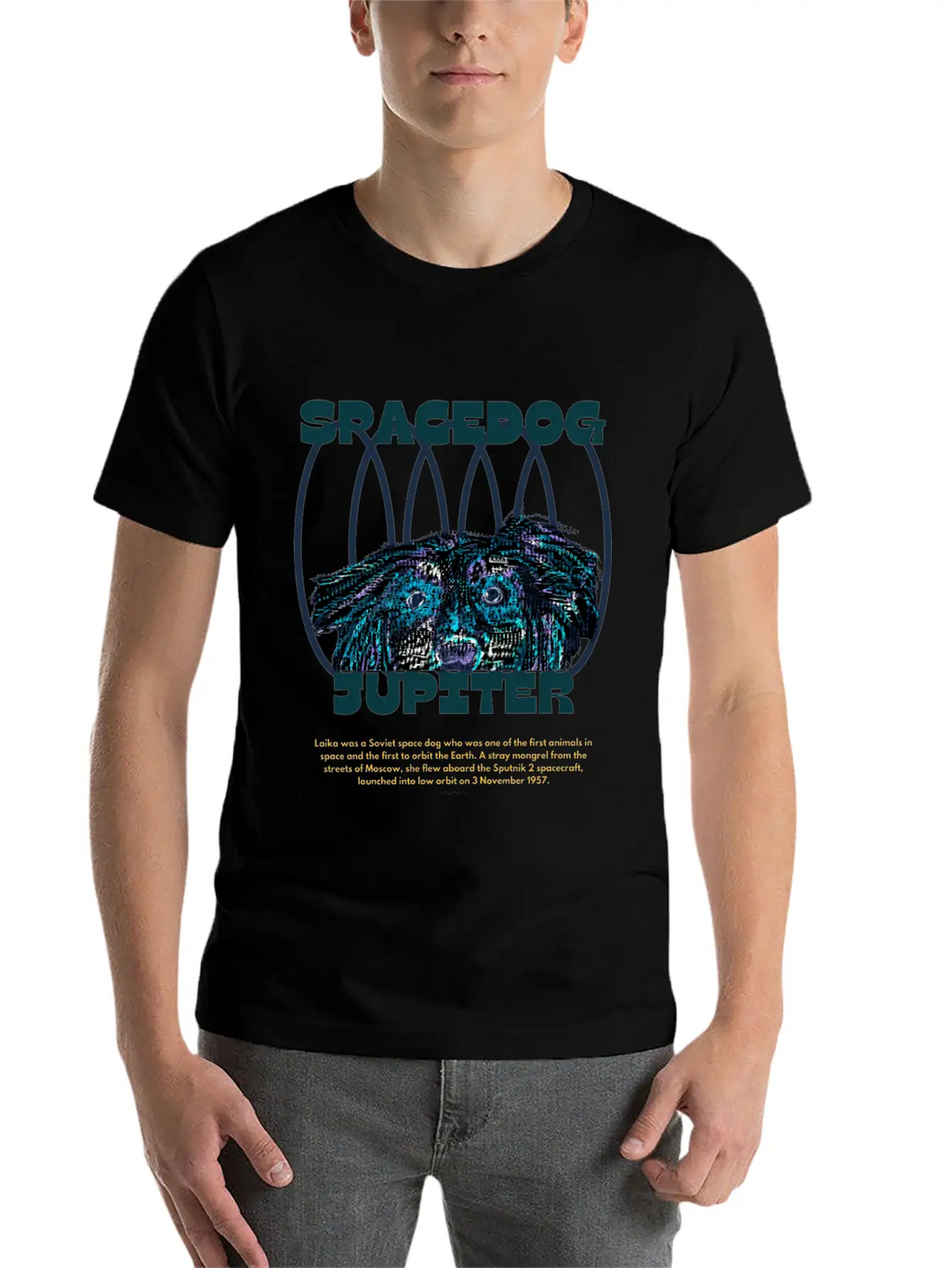 Futuristic Dog Art (Type Writer) Unisex Casual T-Shirt – Clean Design For Daily Comfort
