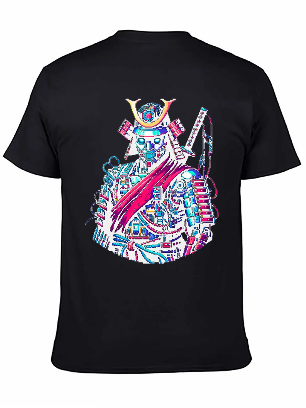 Futuristic Samurai Warrior - Pixel Art Design Unisex Casual T-Shirt – Clean Design For Daily Comfort