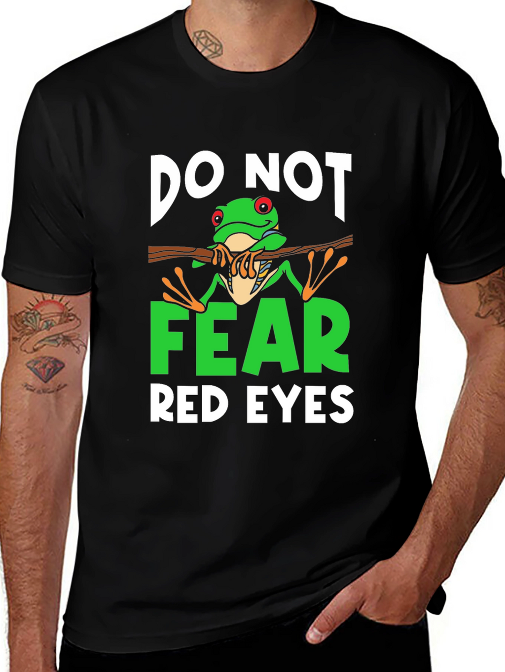 Do Not Fear Red Eyes Frog Graphic Tee