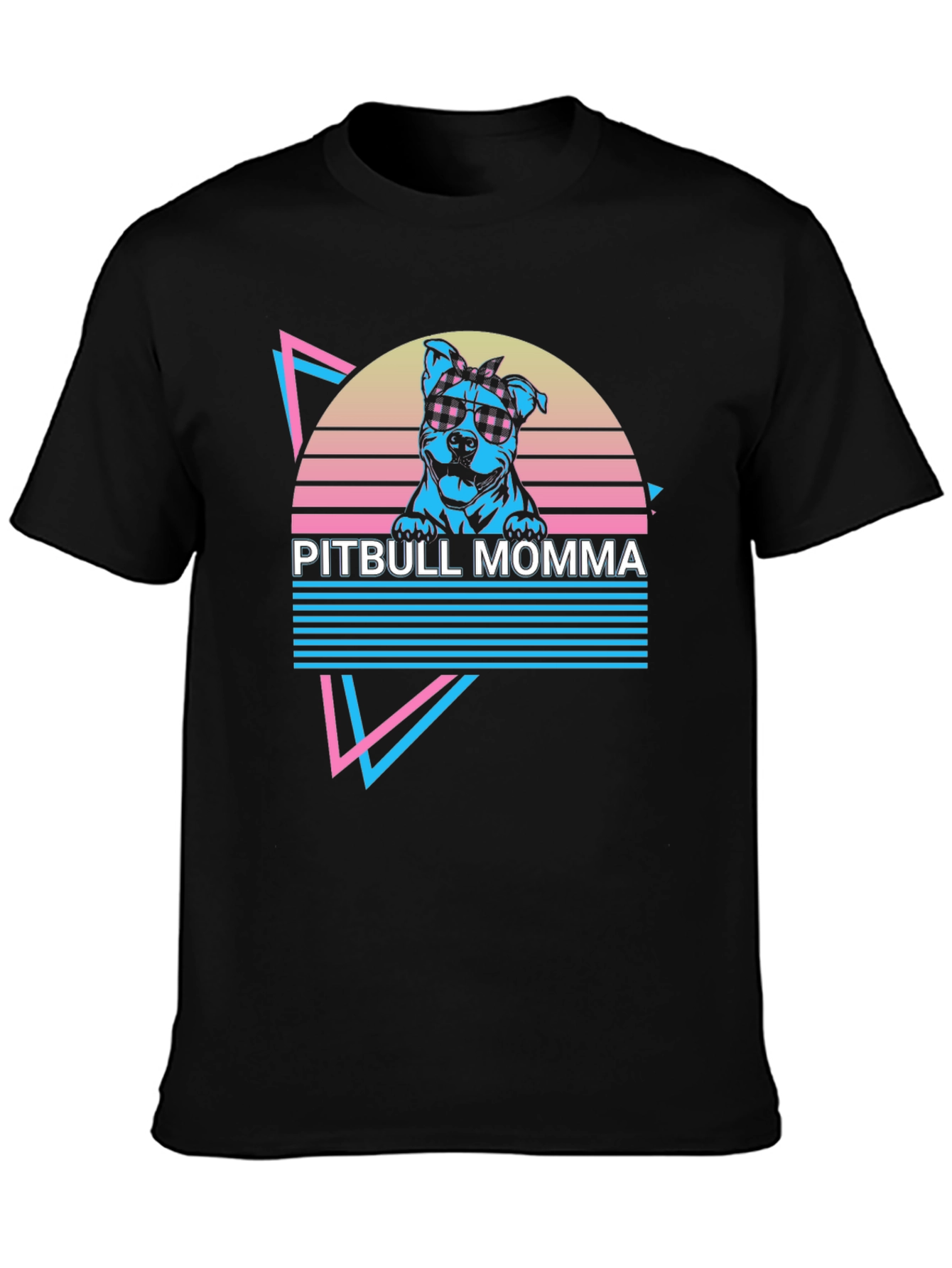 Pitbull Momma Retro T-Shirt