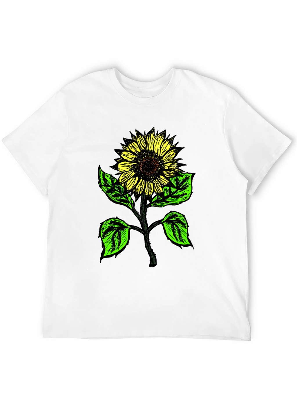 Sunflower Graphic Print Tee - Black