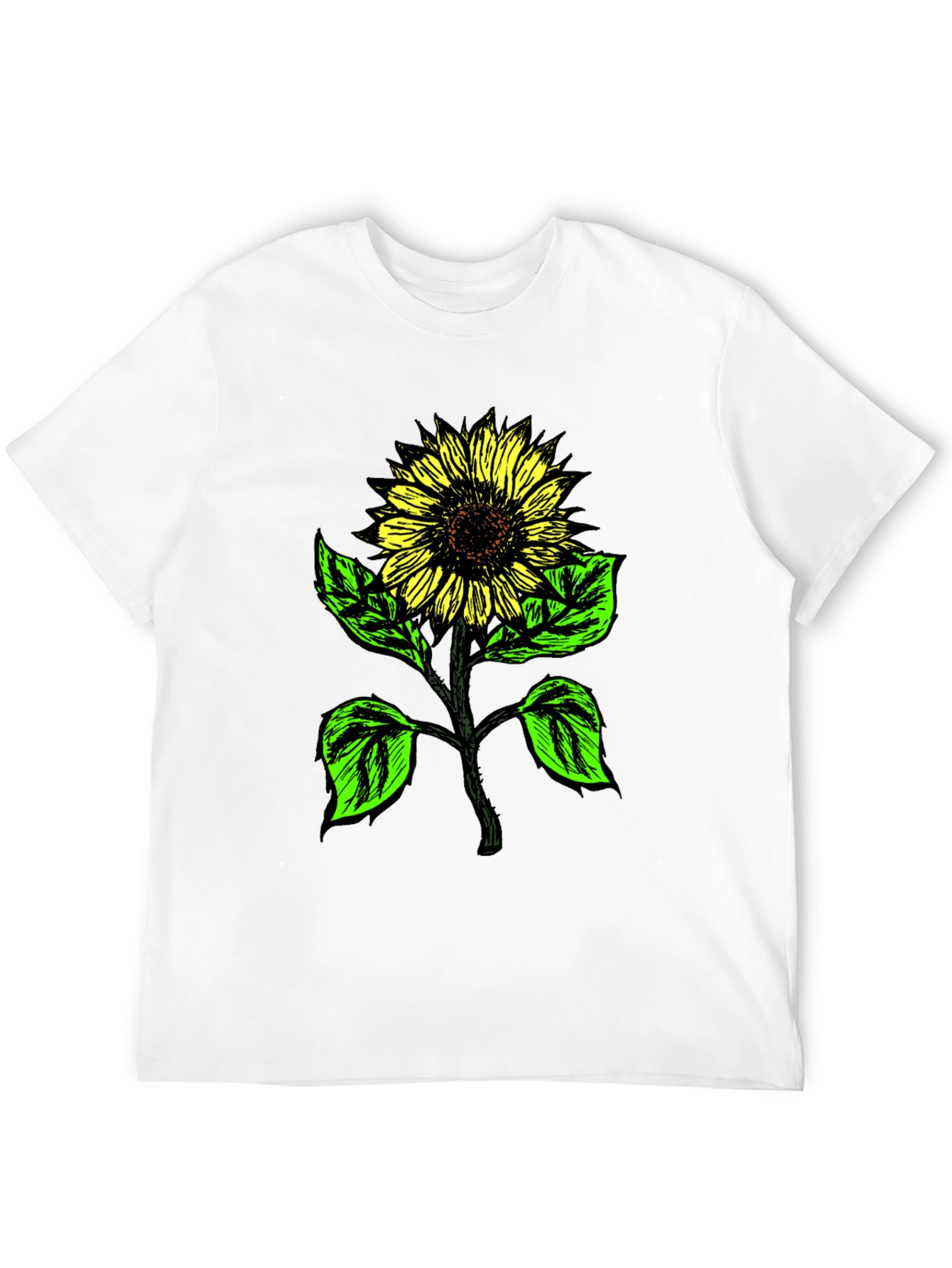 Sunflower Graphic Print Tee - Black