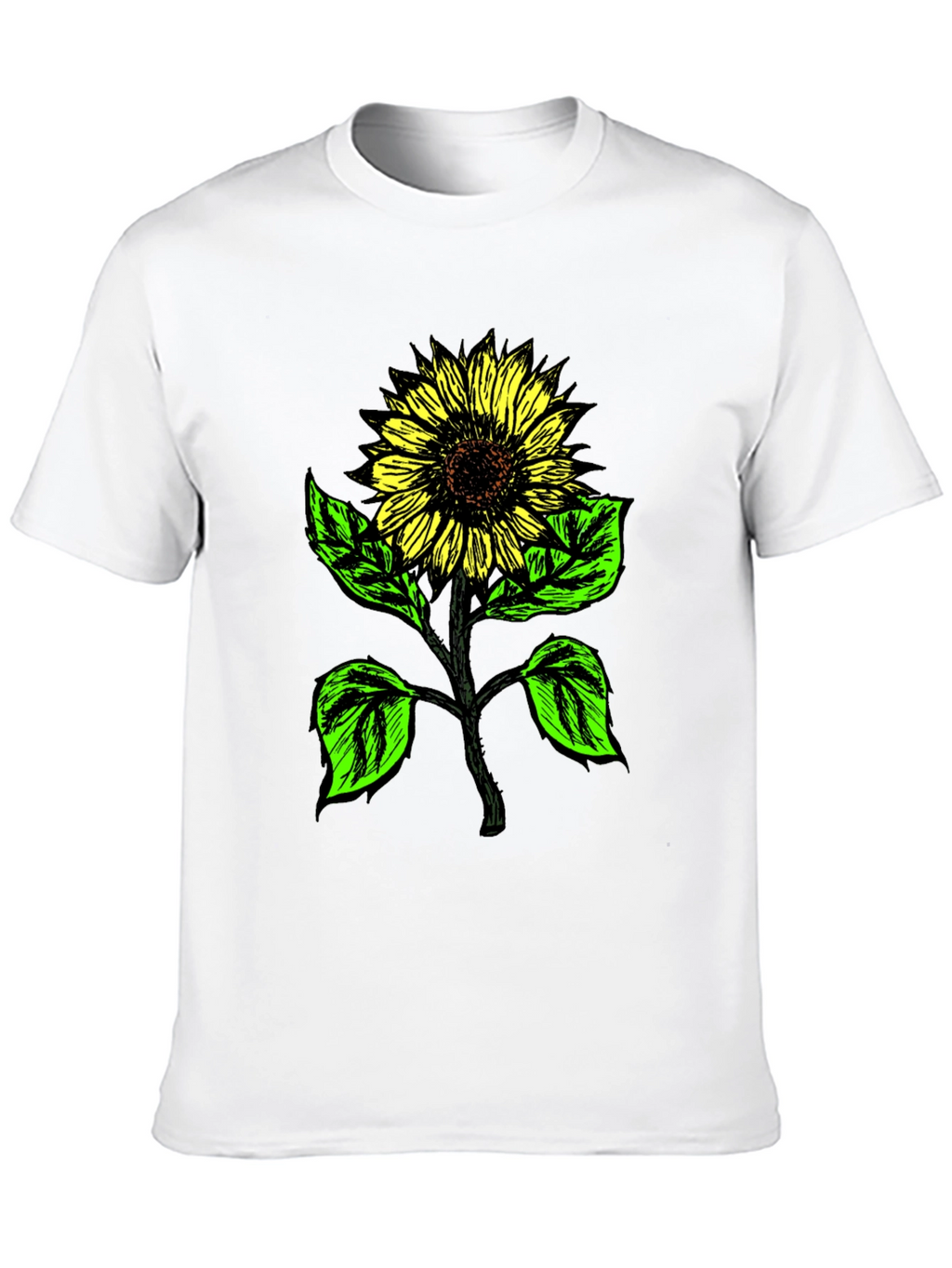 Sunflower Graphic Print Tee - Black