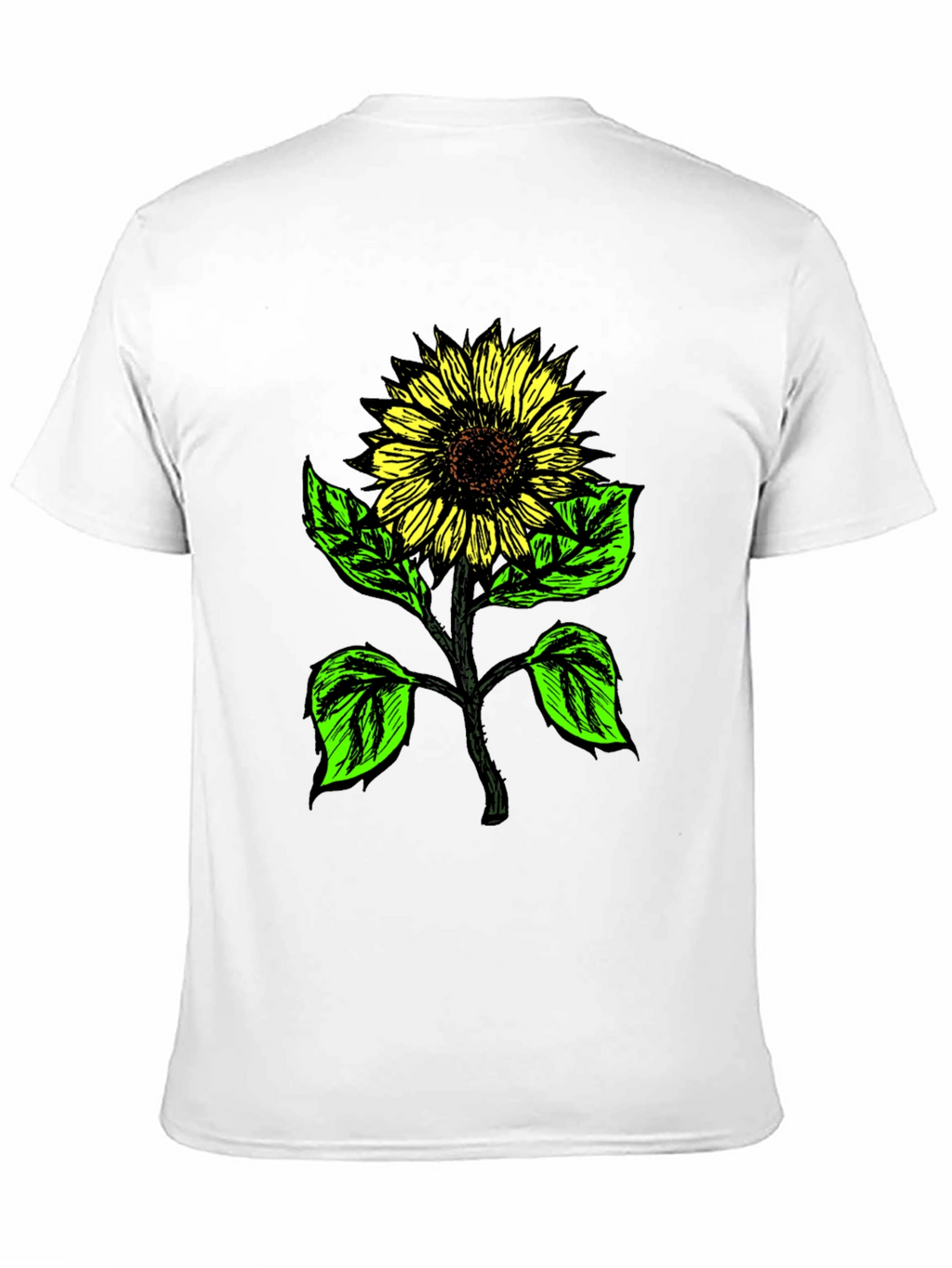 Sunflower Graphic Print Tee - Black