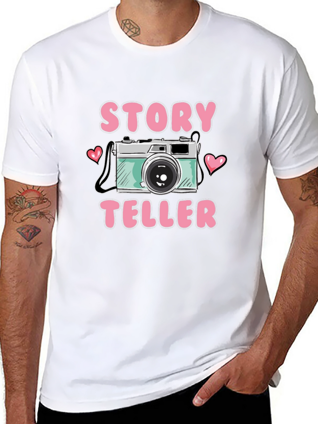Story Teller Graphic Tee Camera Shirt