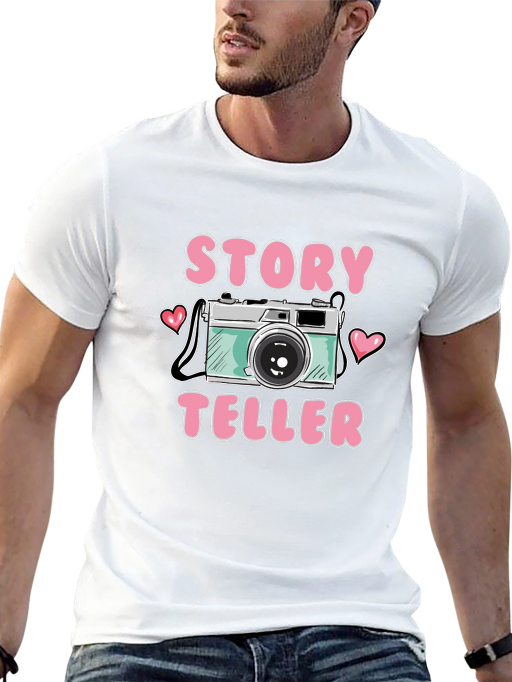 Story Teller Graphic Tee Camera Shirt