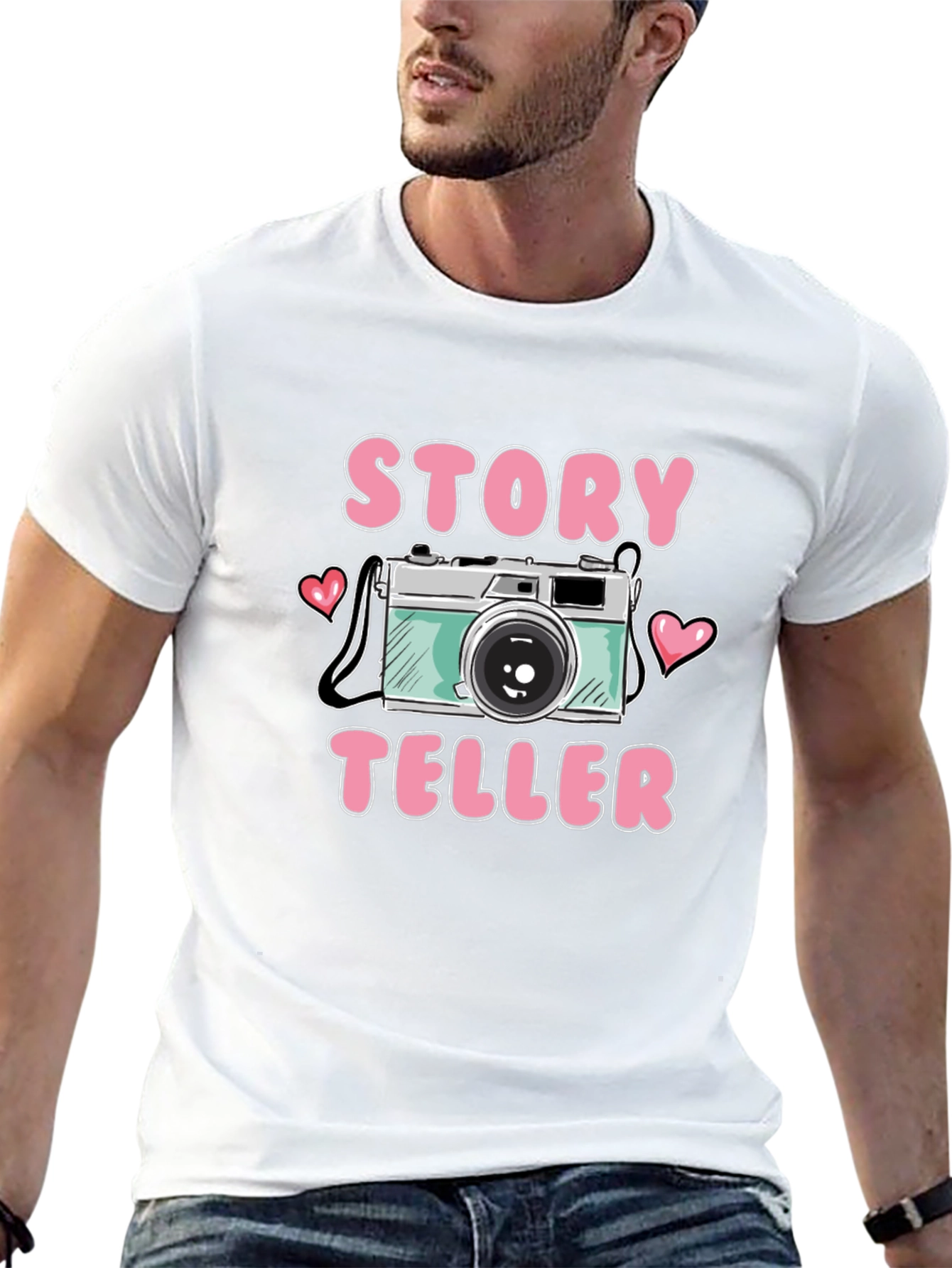 Story Teller Graphic Tee Camera Shirt