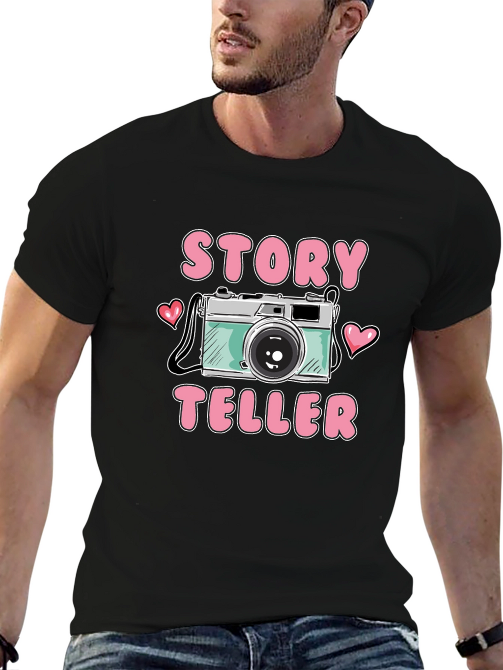 Story Teller Graphic Tee Camera Shirt