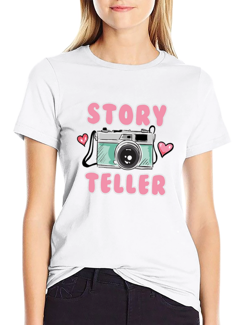 Story Teller Graphic Tee Camera Shirt