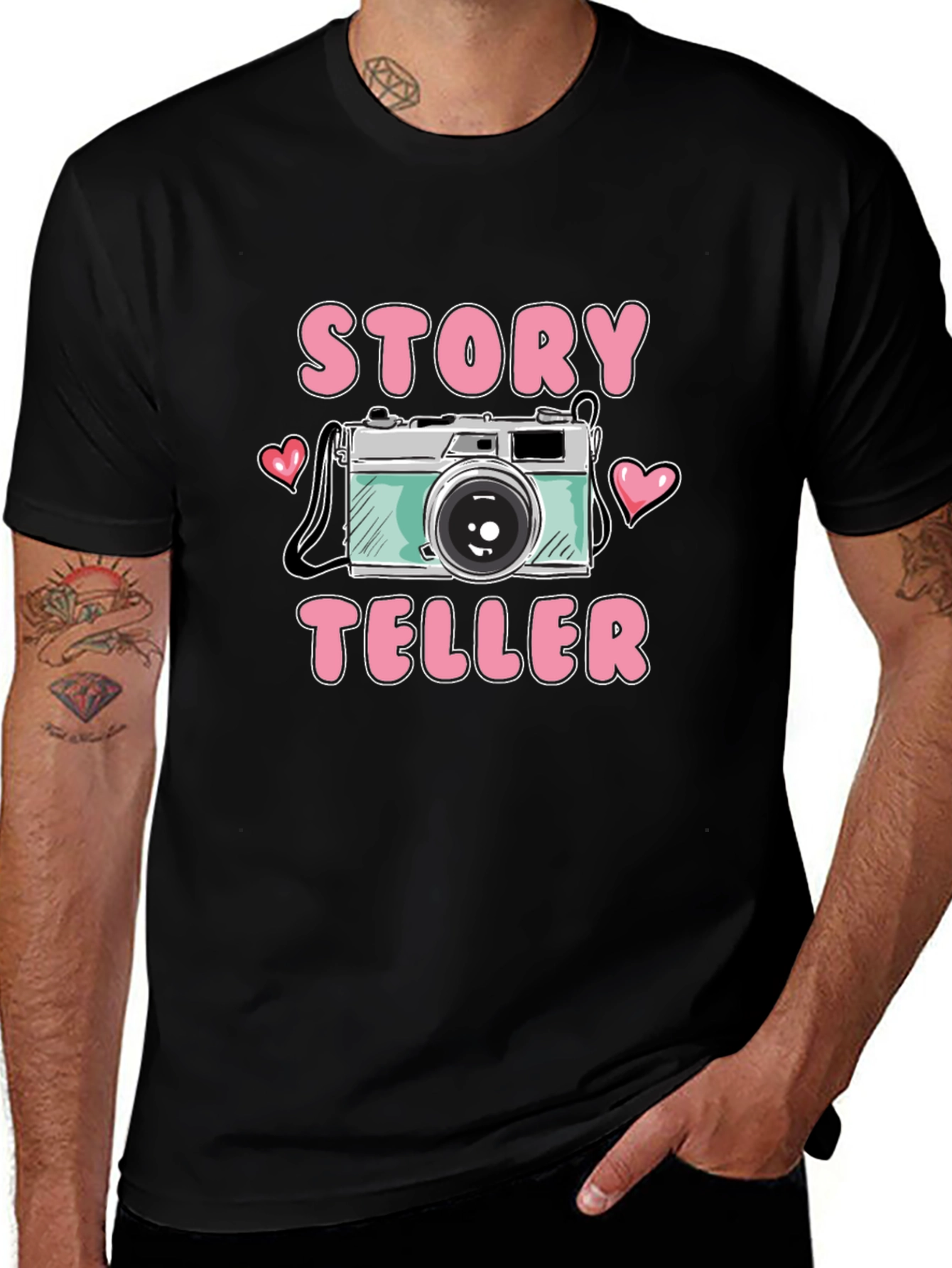 Story Teller Graphic Tee Camera Shirt