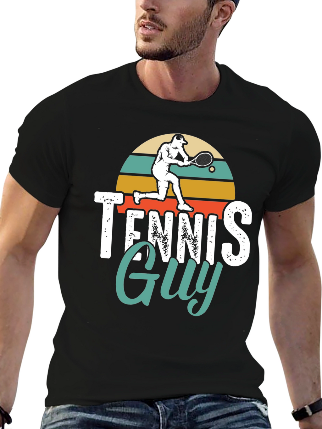 Tennis Guy Graphic T-Shirt - Stylish Unisex Tee